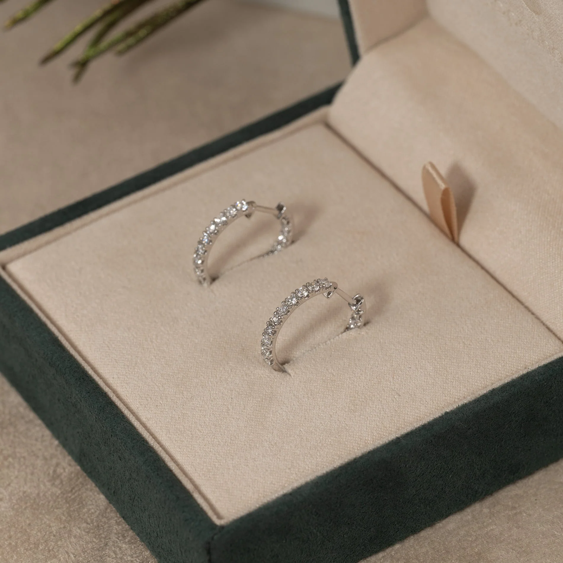DOUBLE SET LAB-DIAMOND CREOL EARRING - 1.0ct - WG - Image 9