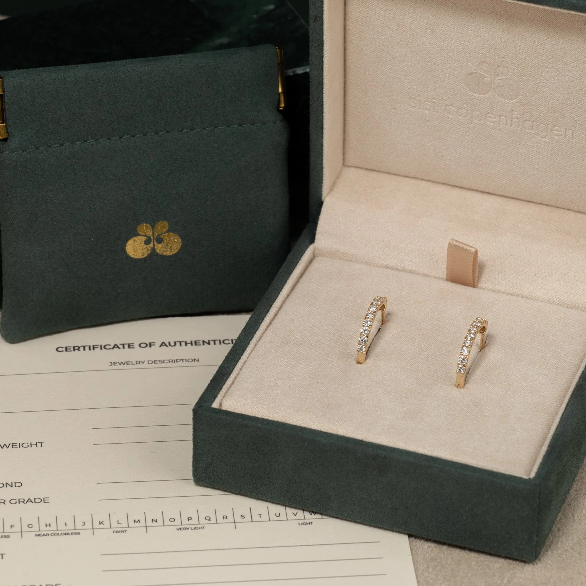 DOUBLE SET LAB-DIAMOND CREOL EARRING - 1.0ct - YG - Image 11