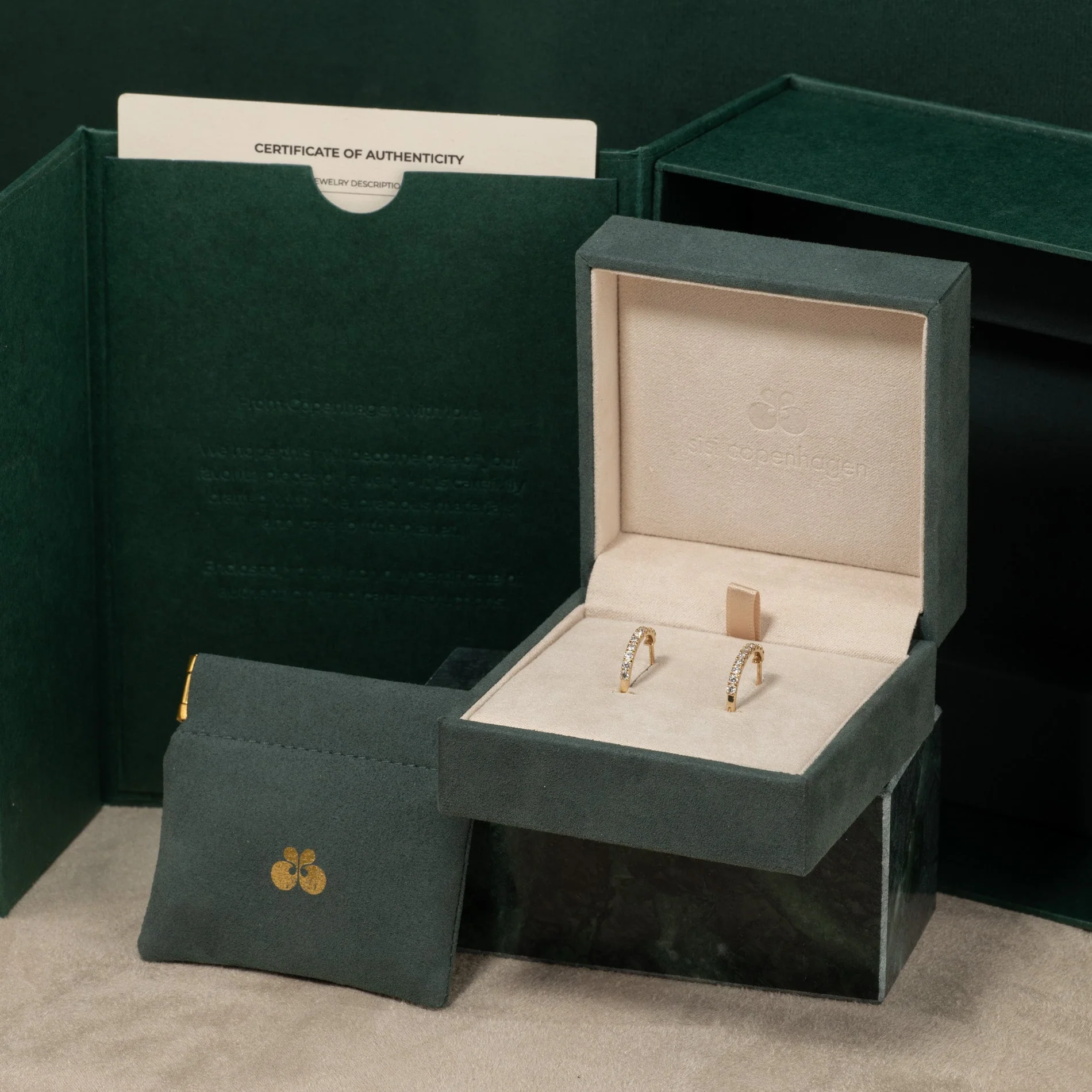 DOUBLE SET LAB-DIAMOND CREOL EARRING - 1.0ct - YG - Image 13