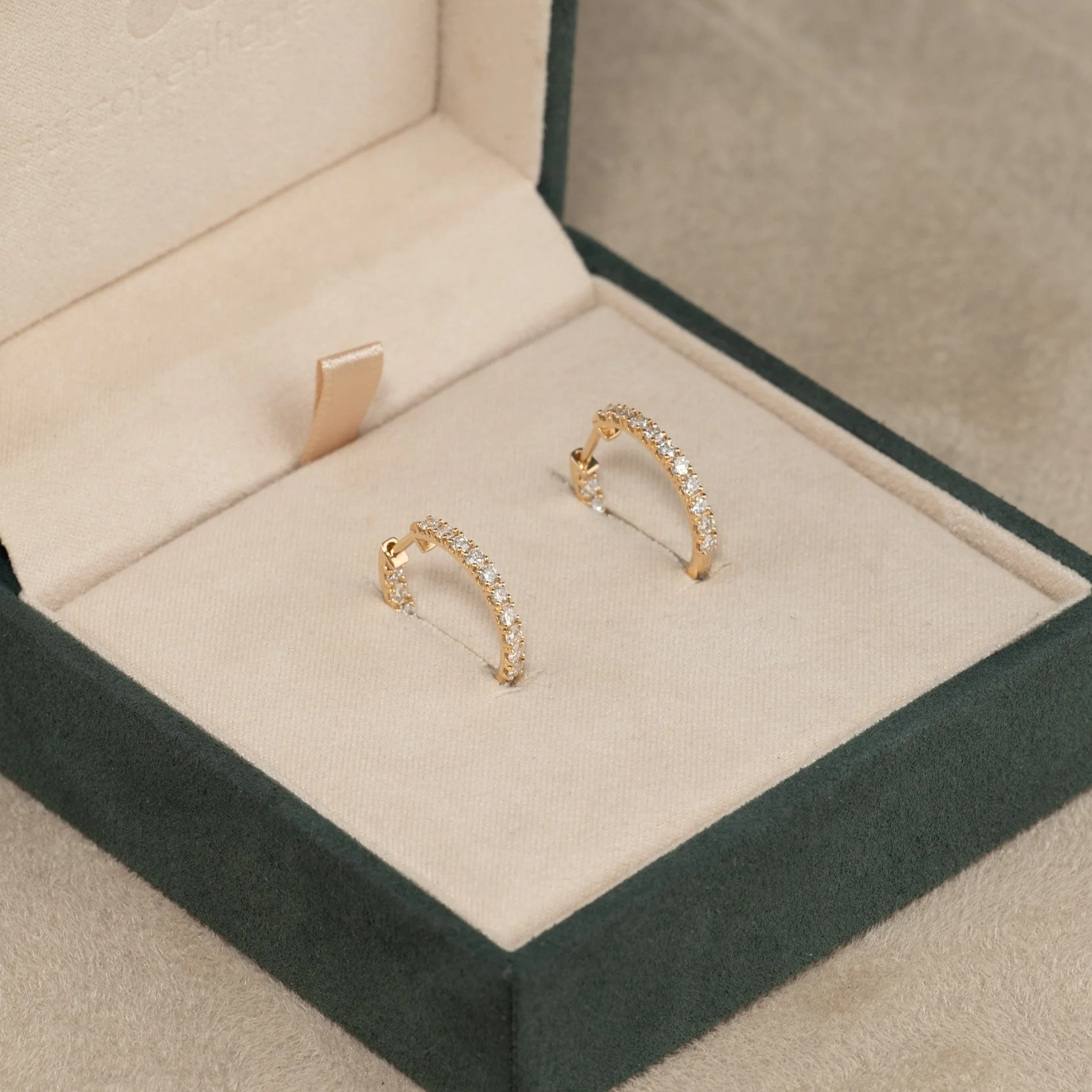 DOUBLE SET LAB-DIAMOND CREOL EARRING - 1.0ct - YG - Image 3