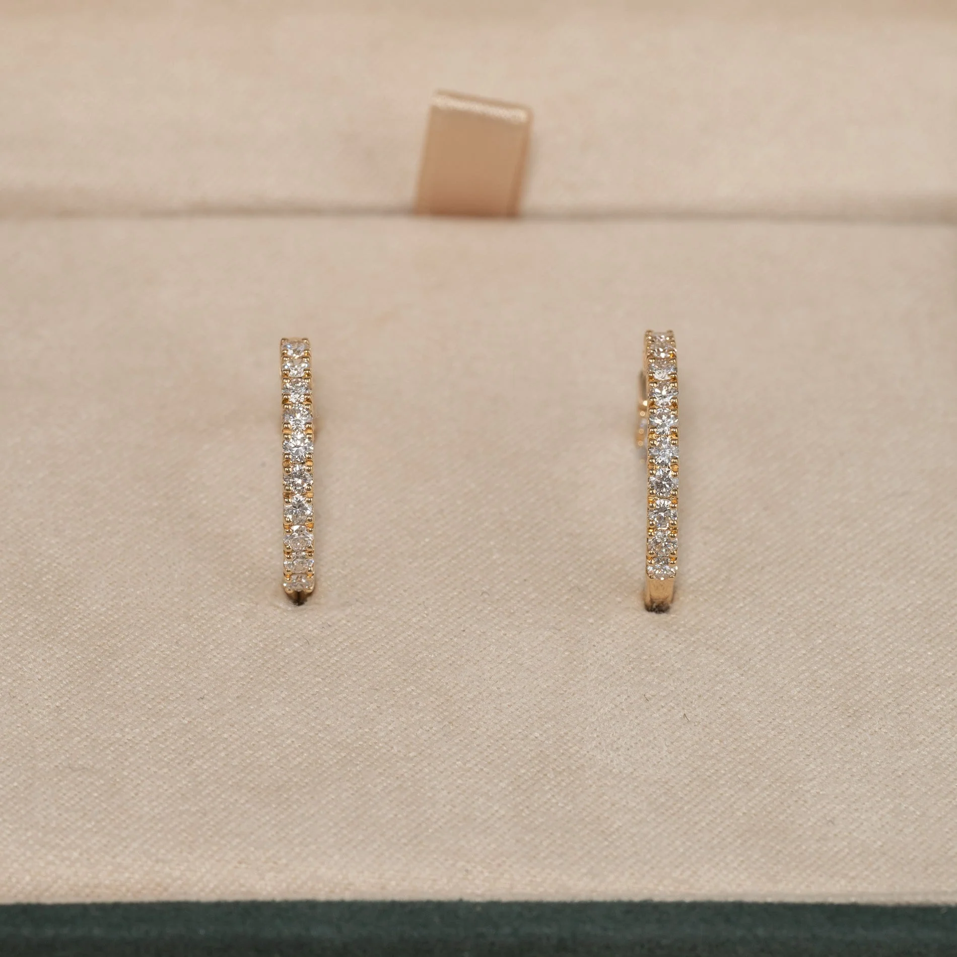 DOUBLE SET LAB-DIAMOND CREOL EARRING - 1.0ct - YG - Image 9