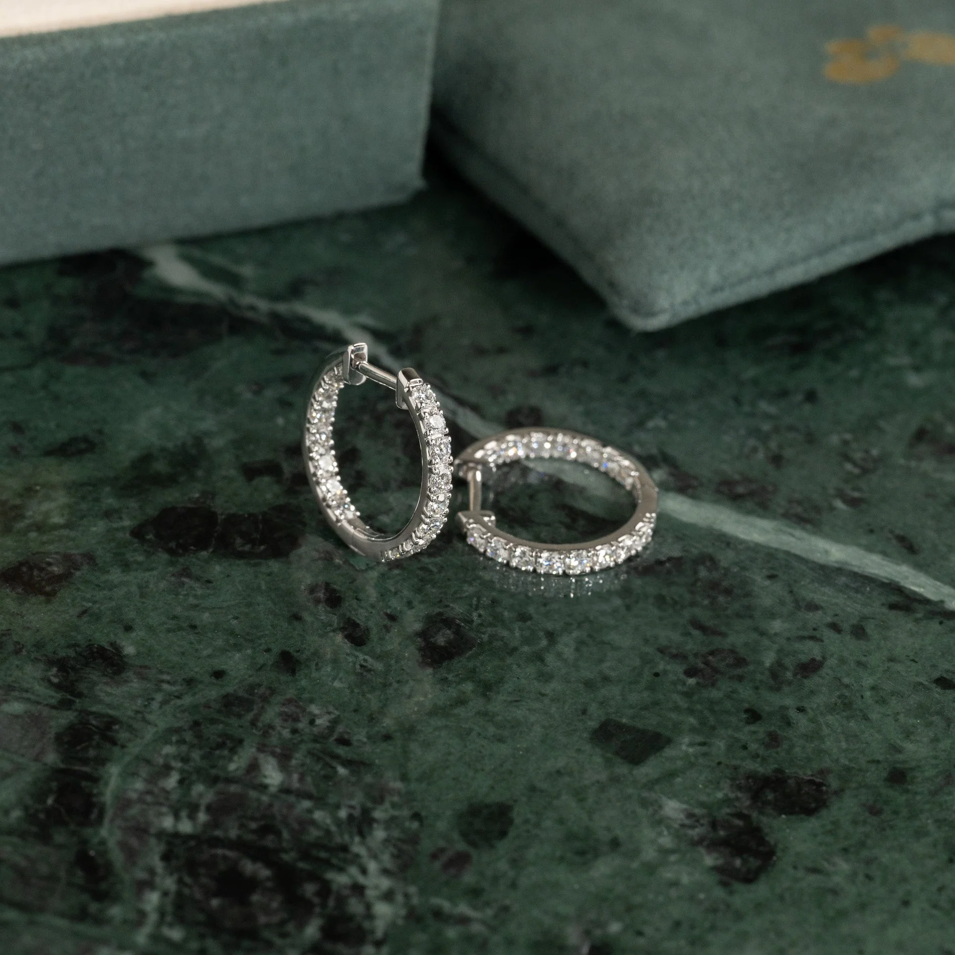 DOUBLE SET LAB-DIAMOND CREOL EARRING - 0.8ct - WG - Image 2
