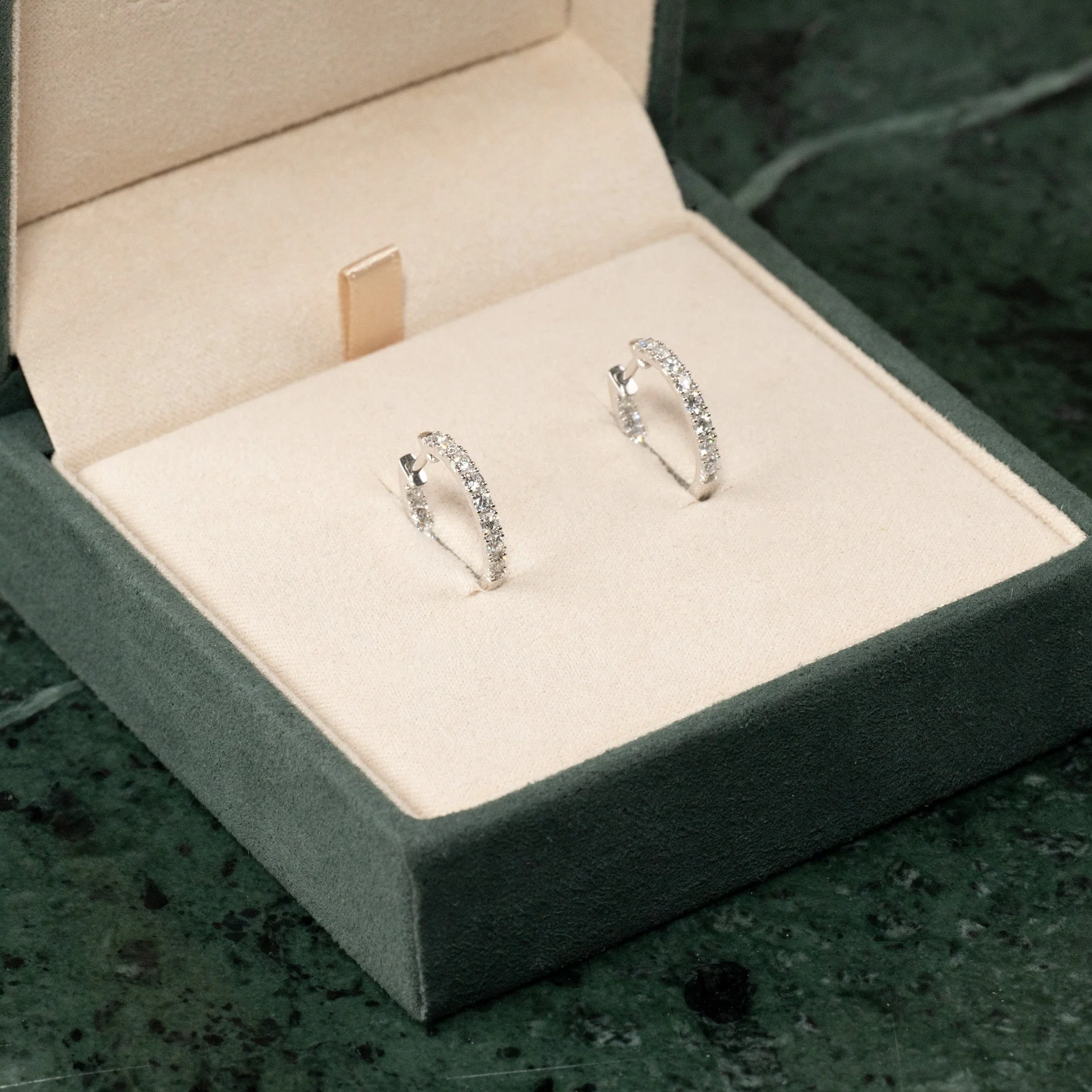 DOUBLE SET LAB-DIAMOND CREOL EARRING - 0.8ct - WG - Image 4