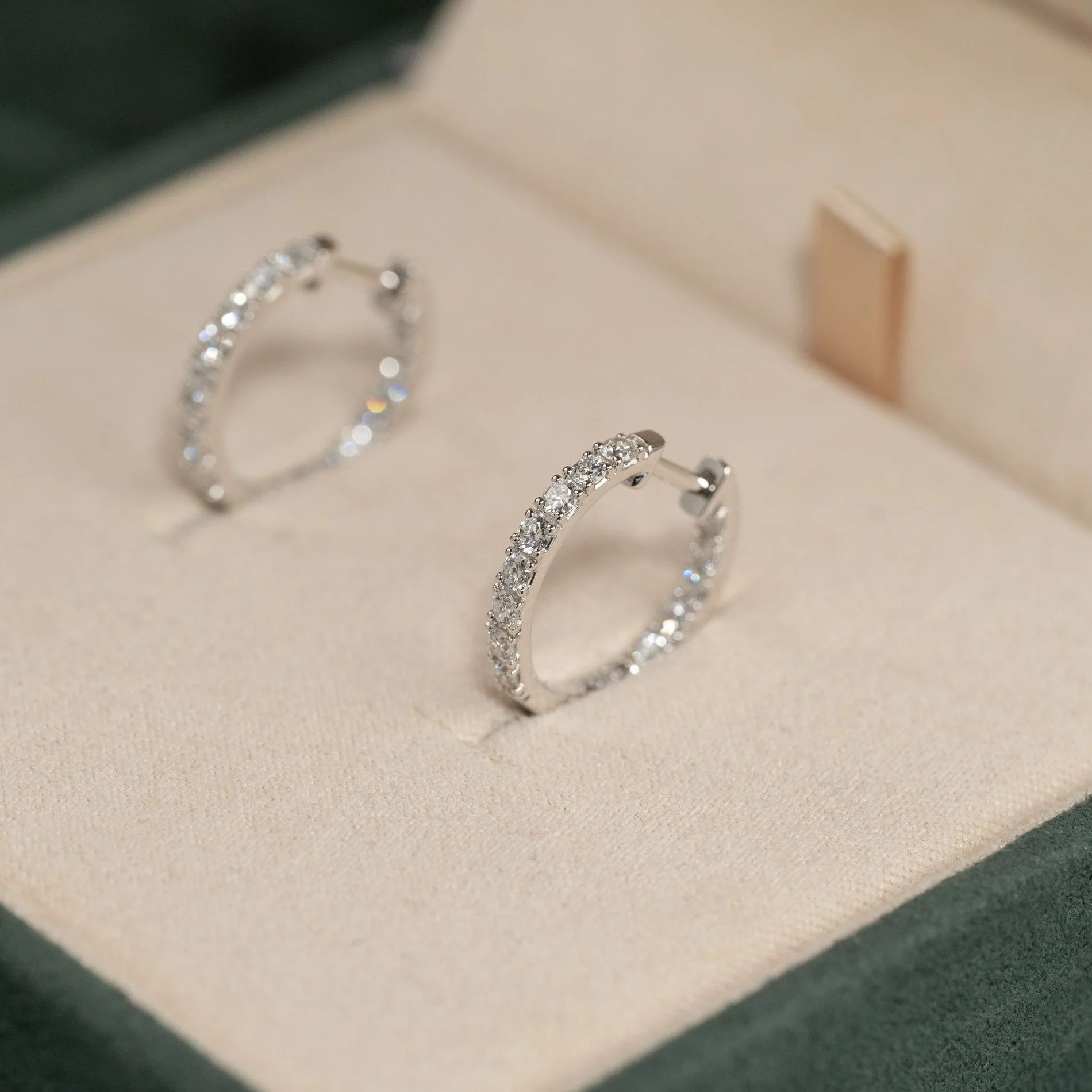 DOUBLE SET LAB-DIAMOND CREOL EARRING - 0.8ct - WG - Image 5