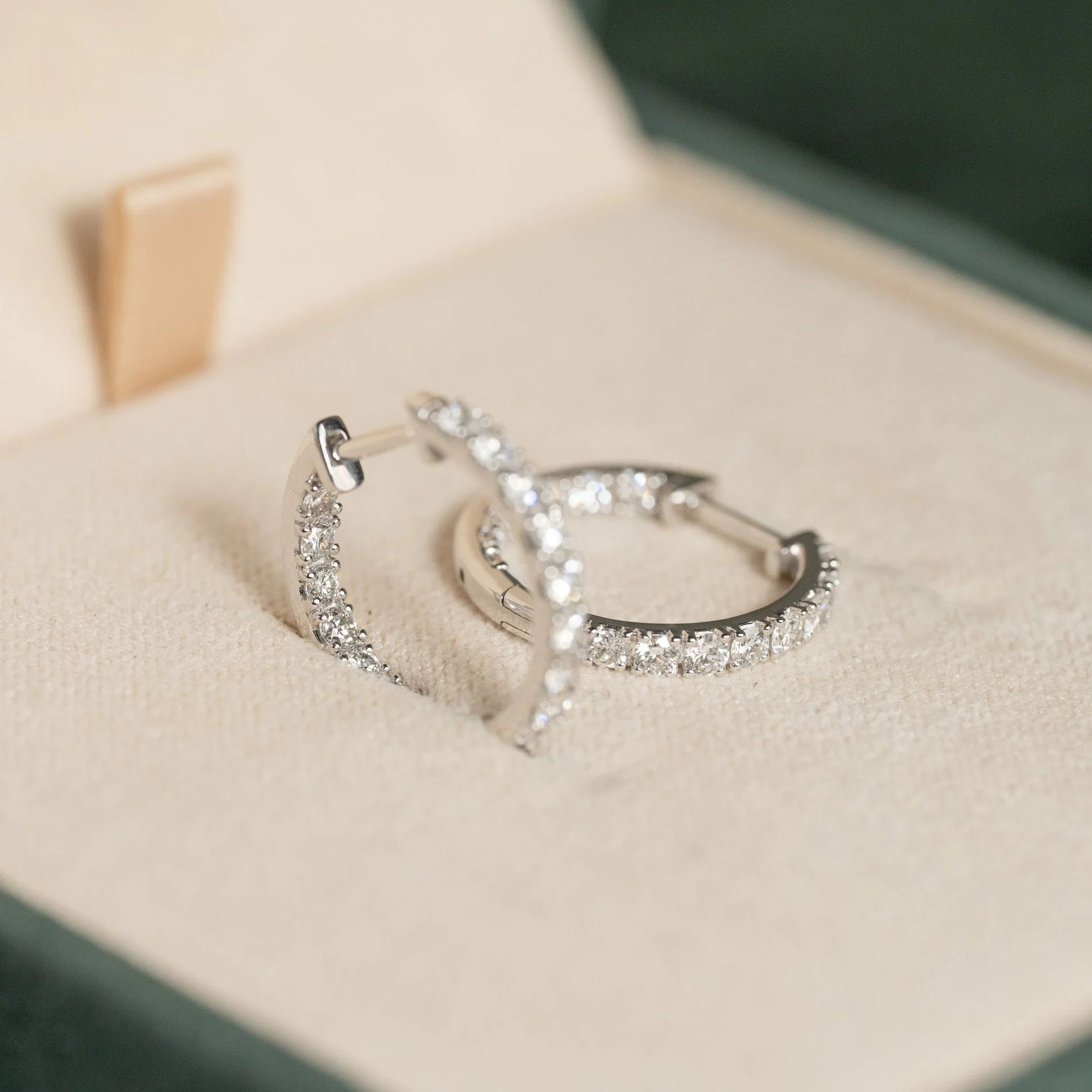 DOUBLE SET LAB-DIAMOND CREOL EARRING - 0.8ct - WG - Image 6