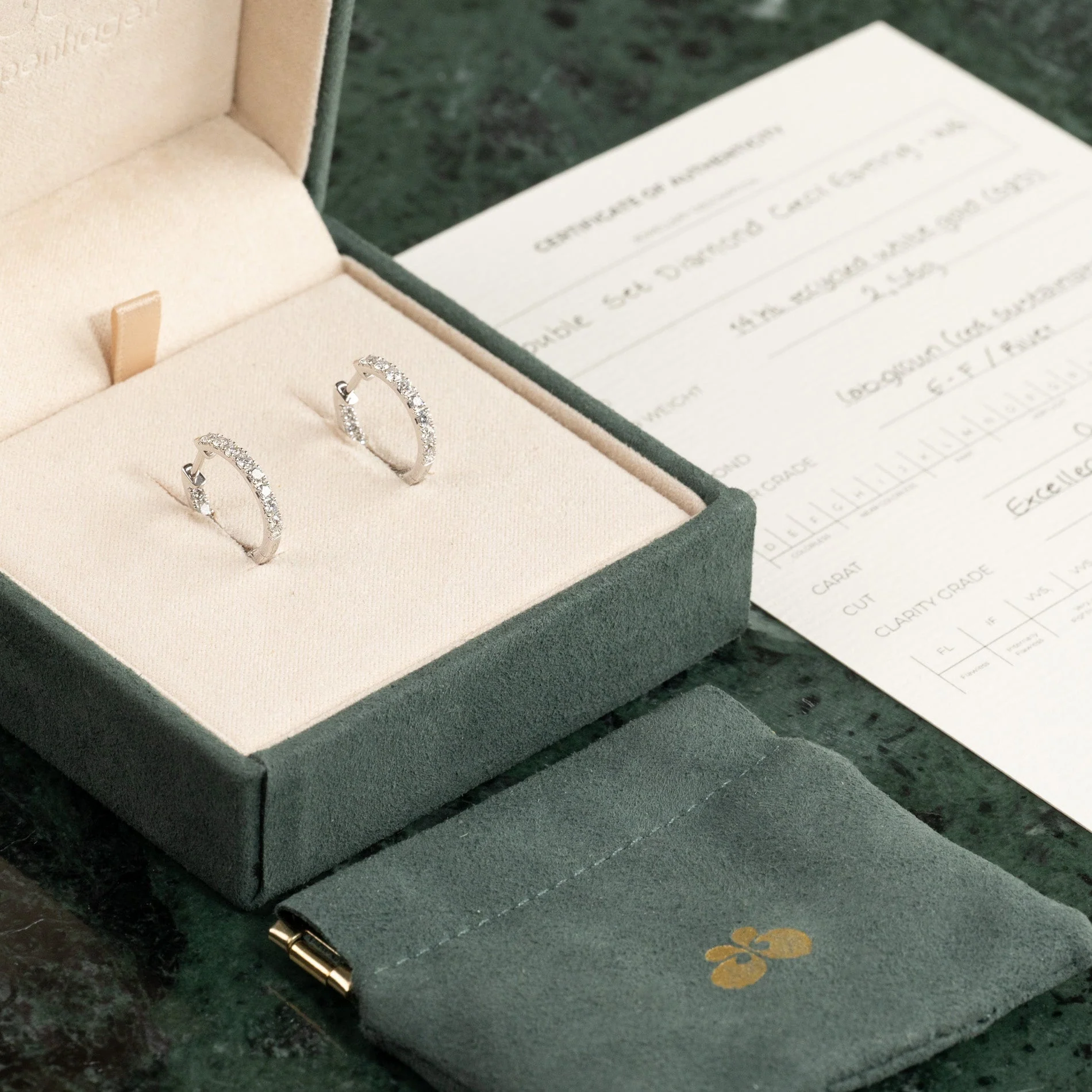DOUBLE SET LAB-DIAMOND CREOL EARRING - 0.8ct - WG - Image 9