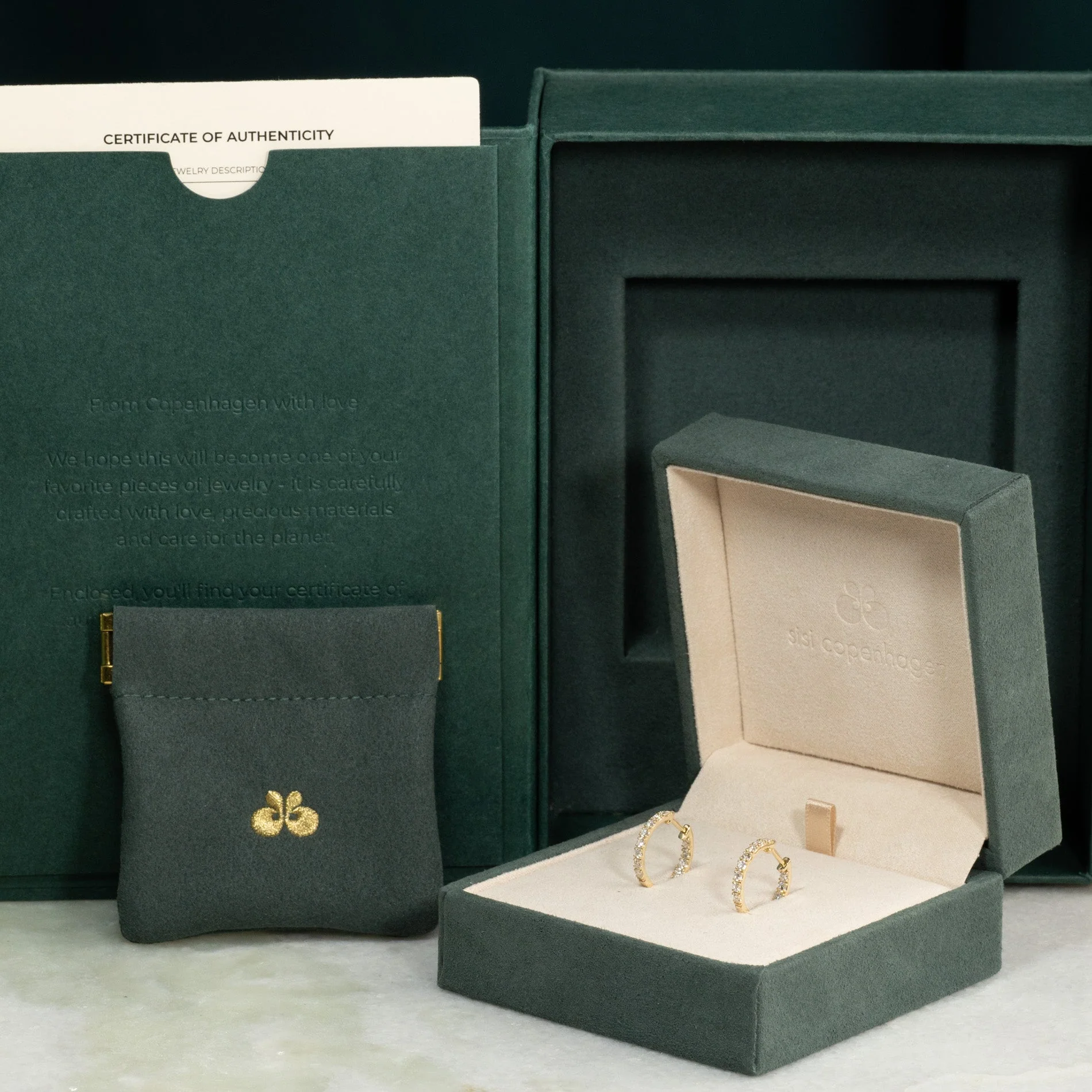 DOUBLE SET LAB-DIAMOND CREOL EARRING - 0.8ct - YG - Image 10