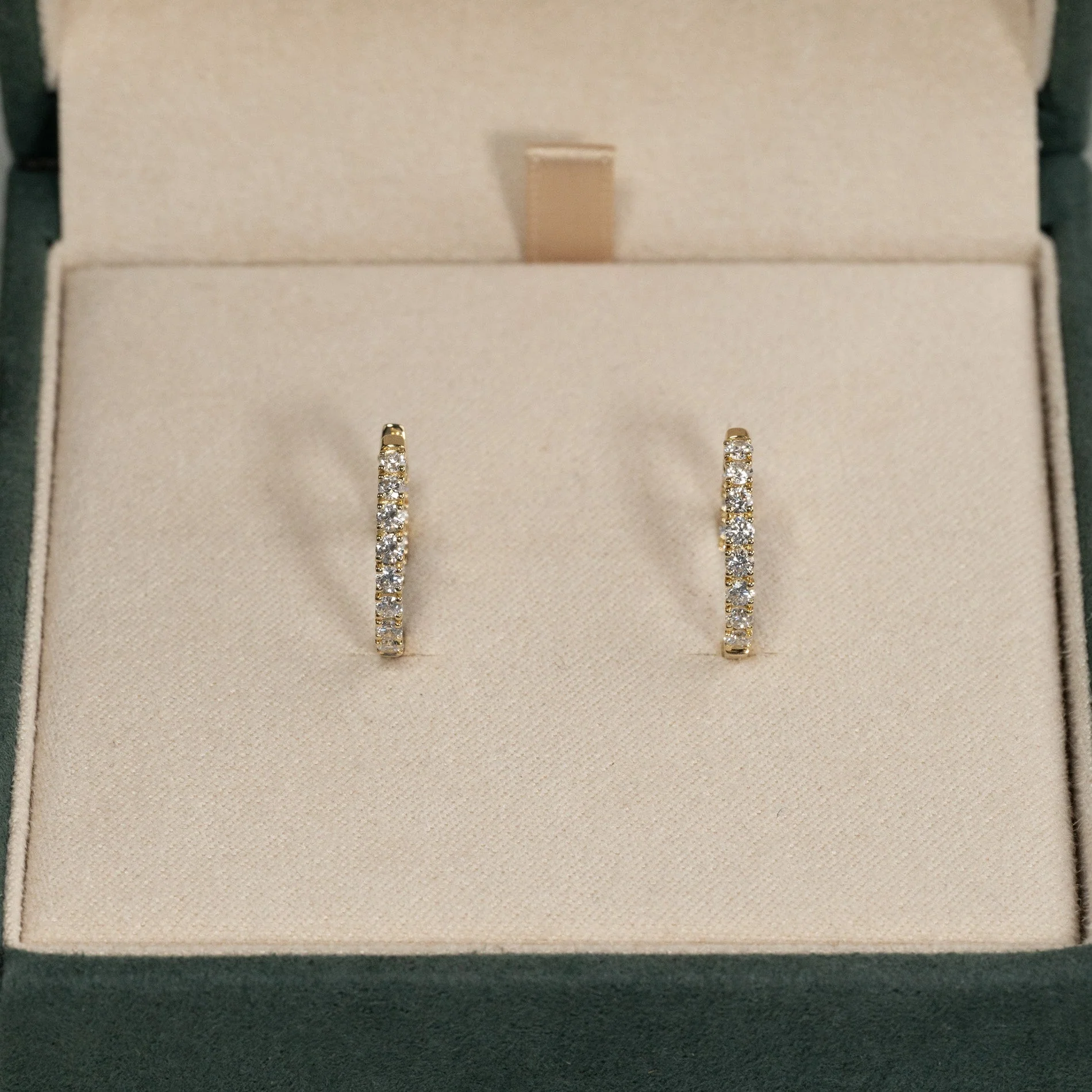 DOUBLE SET LAB-DIAMOND CREOL EARRING - 0.8ct - YG - Image 3