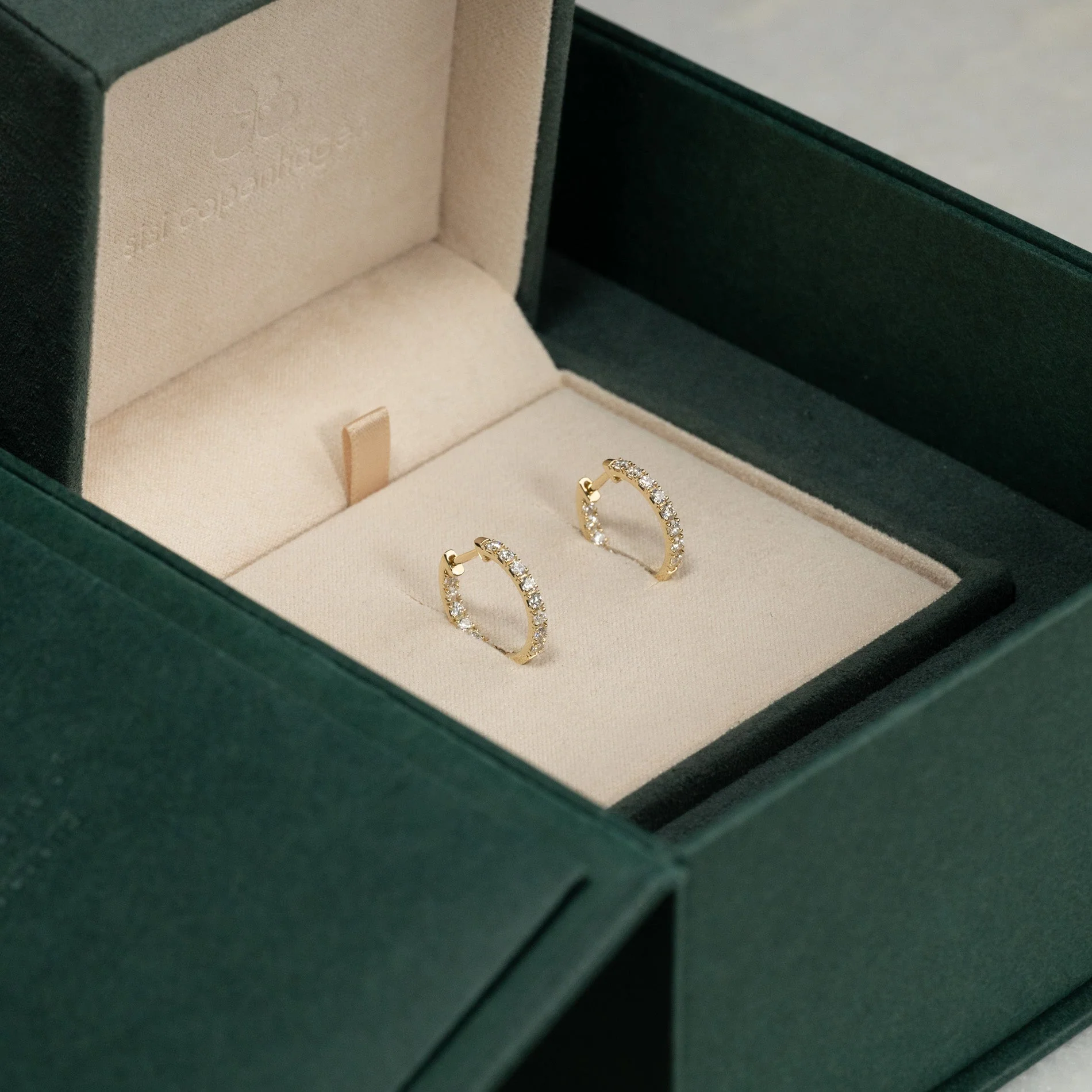DOUBLE SET LAB-DIAMOND CREOL EARRING - 0.8ct - YG - Image 9