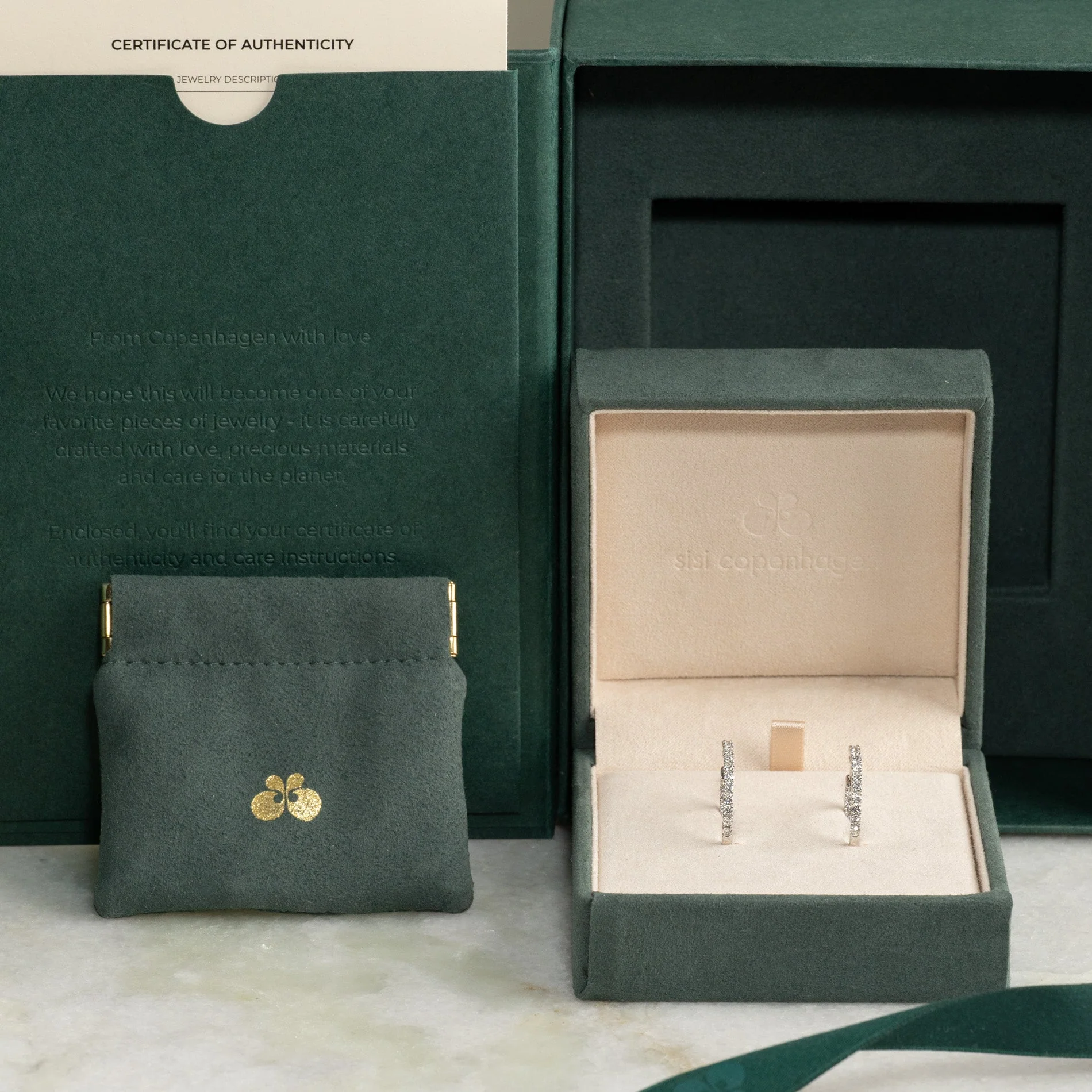 DOUBLE SET LAB-DIAMOND CREOL EARRING - 1.25ct - WG - Image 10