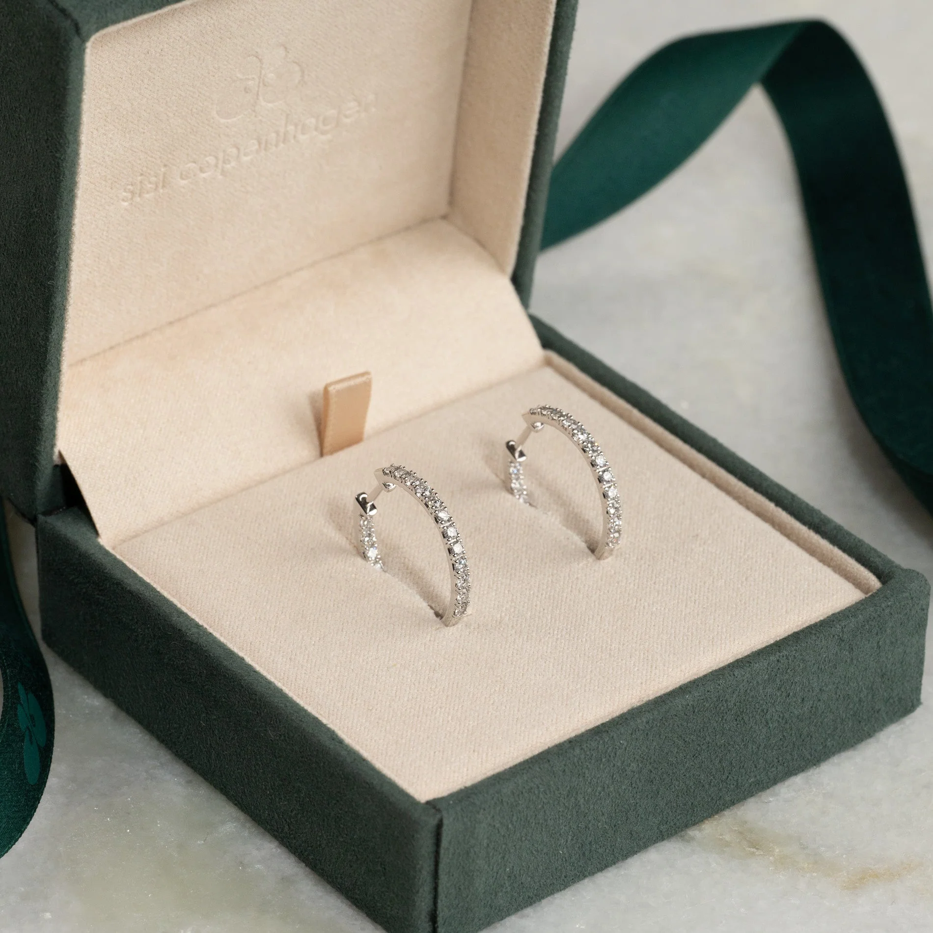DOUBLE SET LAB-DIAMOND CREOL EARRING - 1.25ct - WG - Image 3