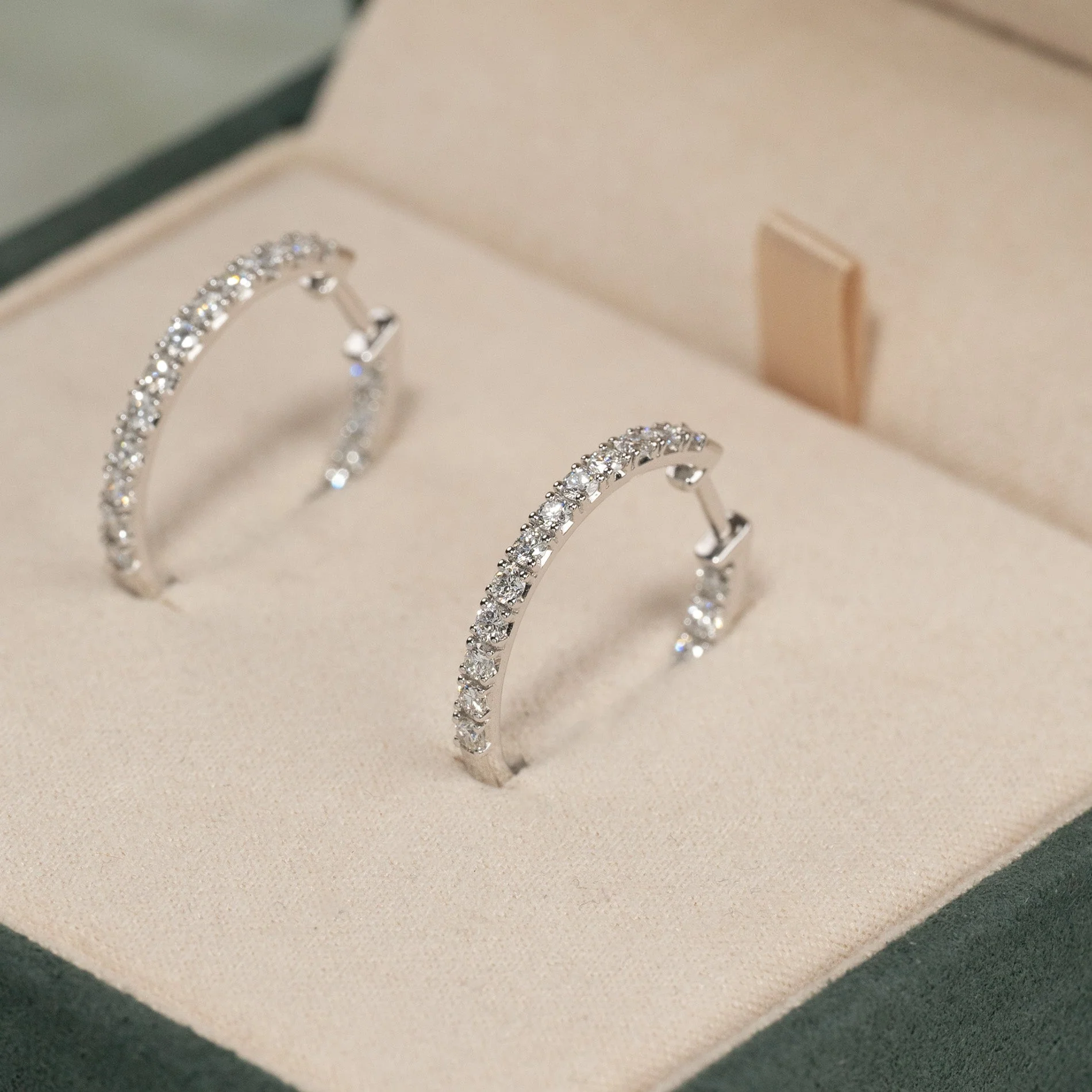 DOUBLE SET LAB-DIAMOND CREOL EARRING - 1.25ct - WG - Image 5