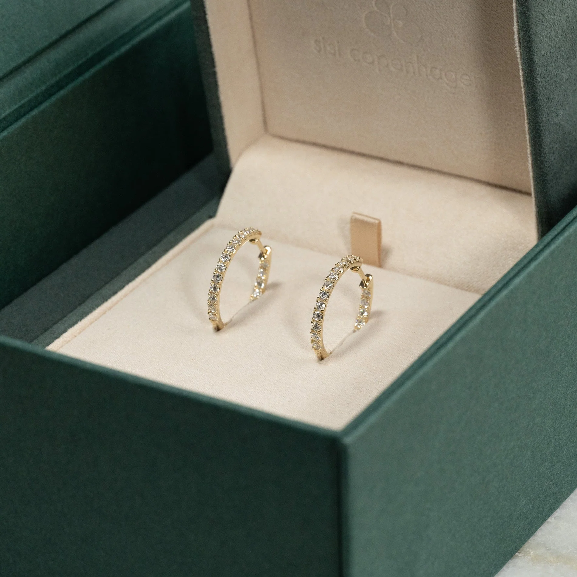 DOUBLE SET LAB-DIAMOND CREOL EARRING - 1.25ct - YG - Image 10
