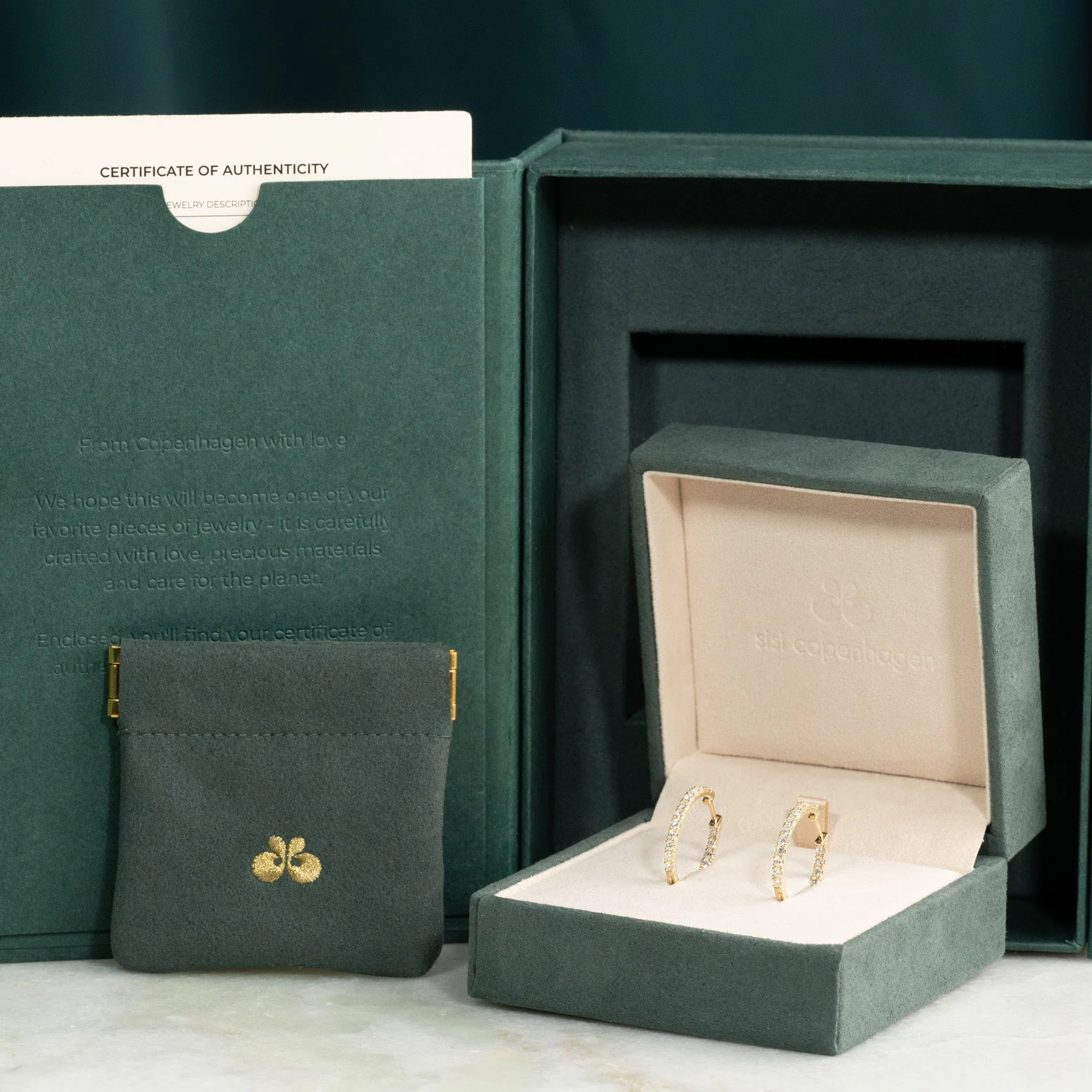 DOUBLE SET LAB-DIAMOND CREOL EARRING - 1.25ct - YG - Image 12