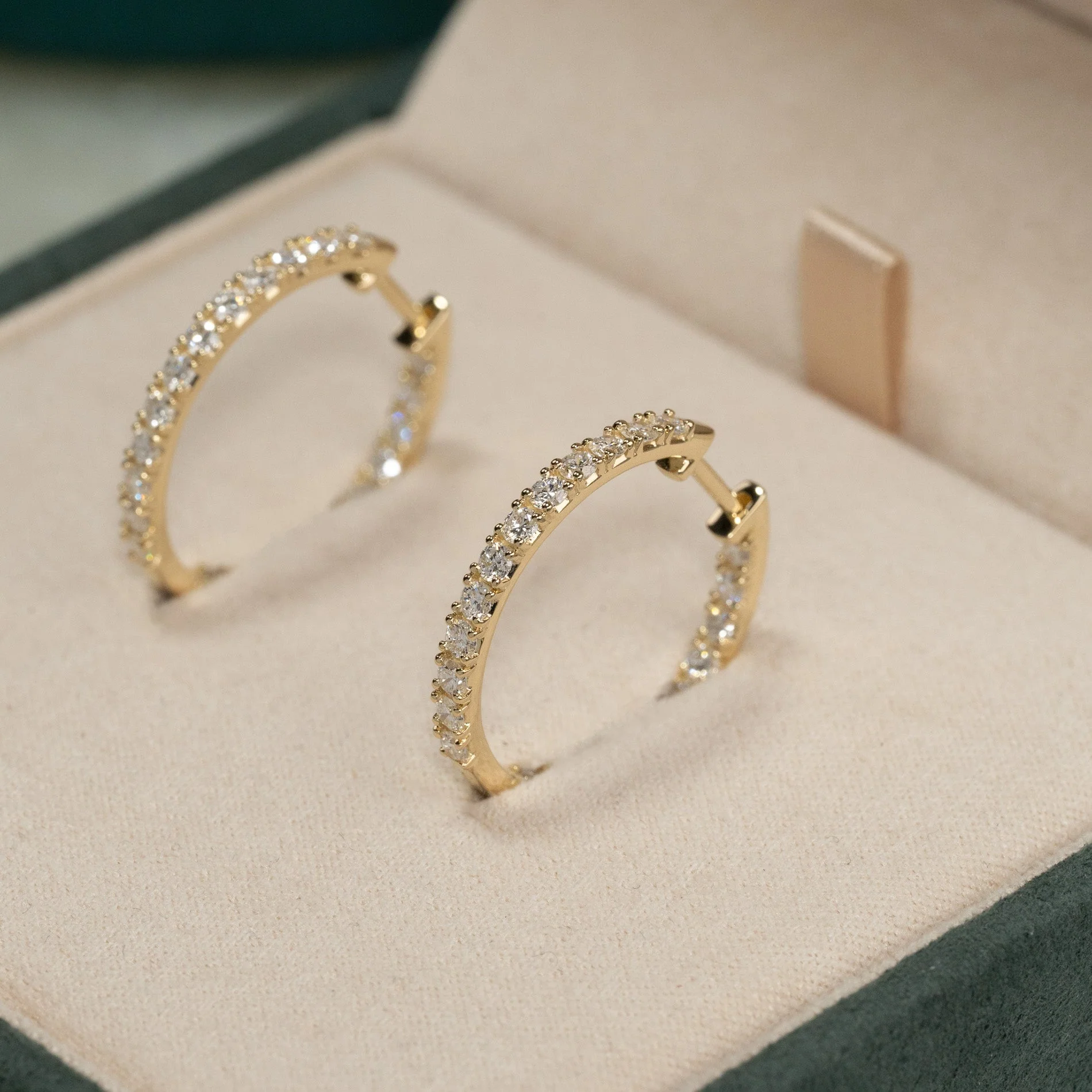 DOUBLE SET LAB-DIAMOND CREOL EARRING - 1.25ct - YG - Image 3