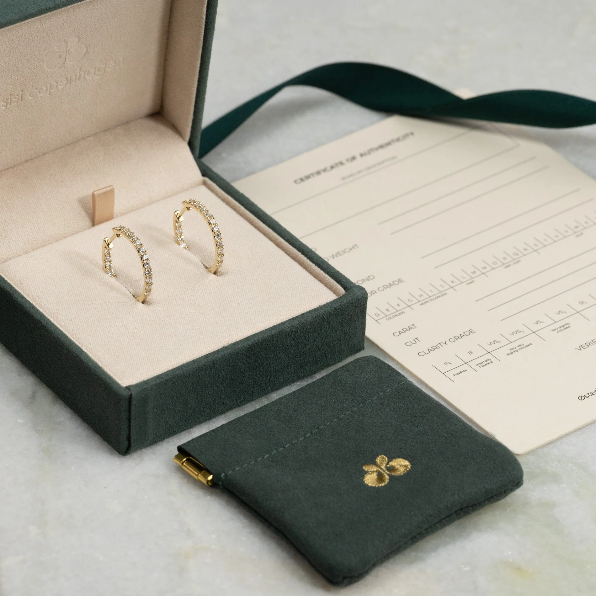 DOUBLE SET LAB-DIAMOND CREOL EARRING - 1.25ct - YG - Image 6