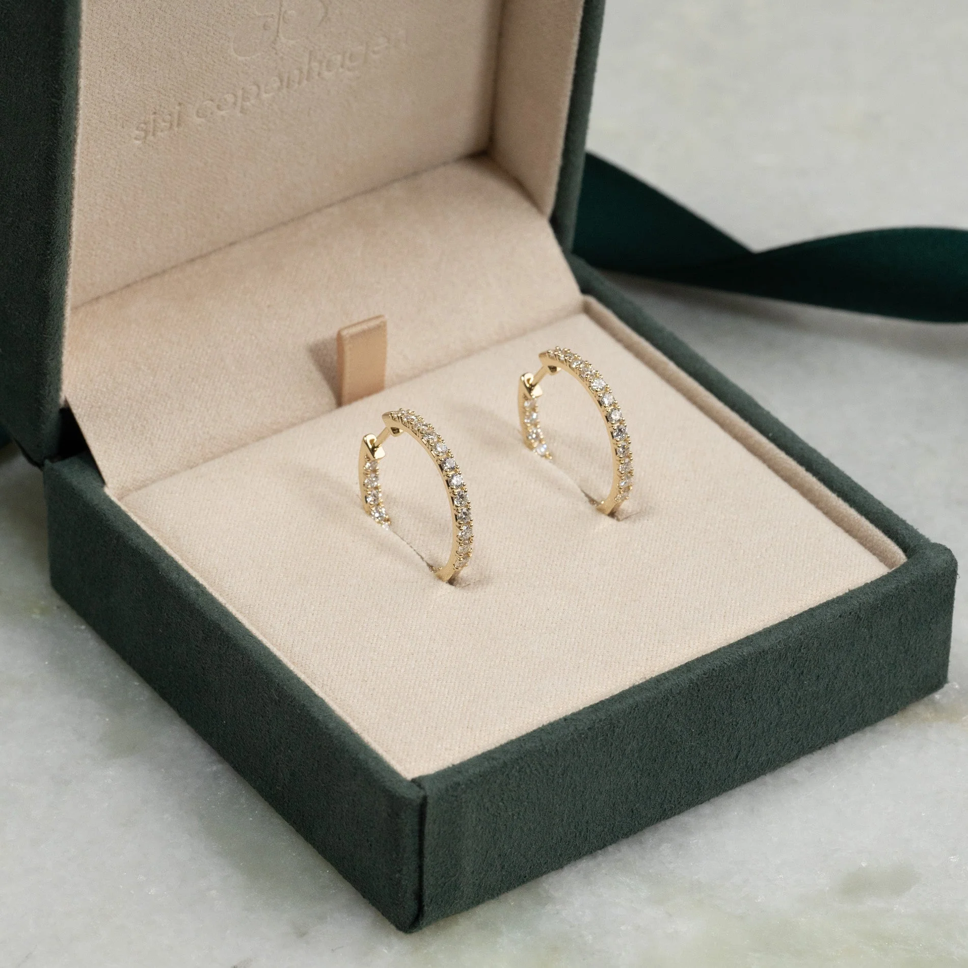 DOUBLE SET LAB-DIAMOND CREOL EARRING - 1.25ct - YG - Image 9