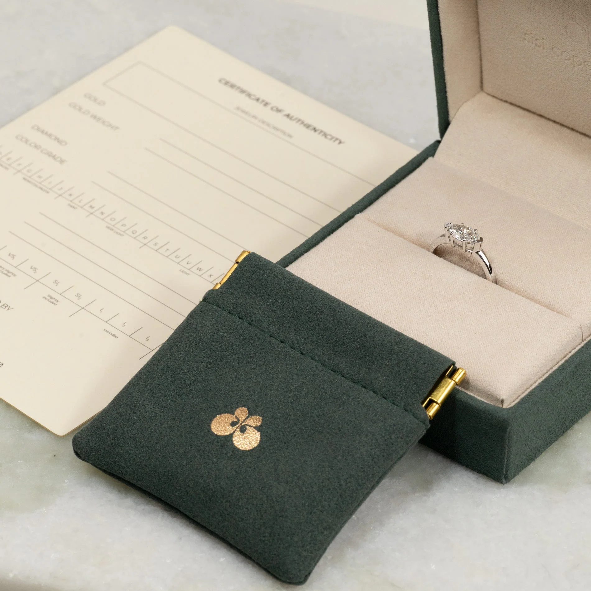 EAST TO WEST MARQUISE-CUT SOLITAIRE LAB-DIAMOND RING - 1.0ct - WG - Image 7
