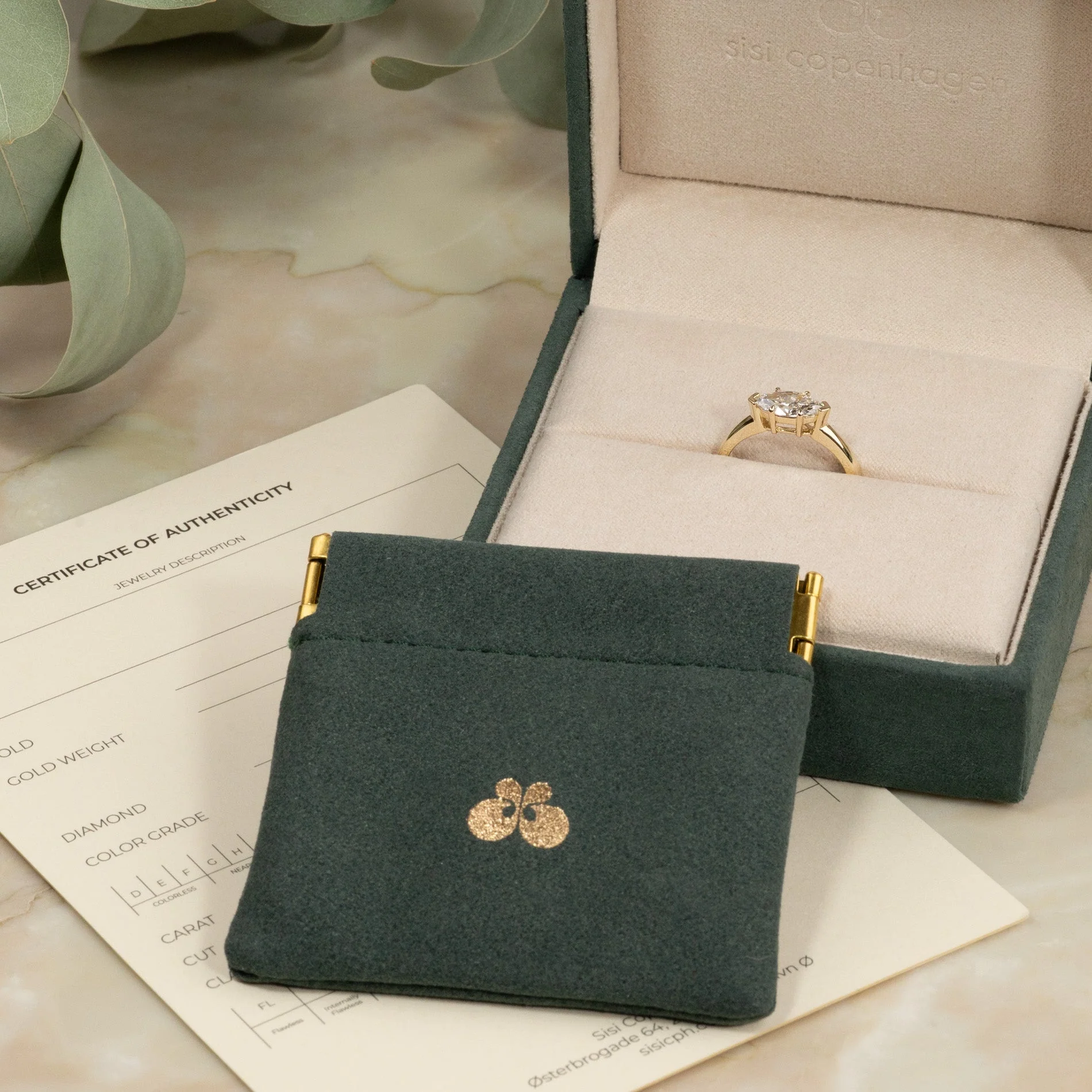 EAST TO WEST MARQUISE-CUT SOLITAIRE LAB-DIAMOND RING - 1.0ct - YG - Image 6