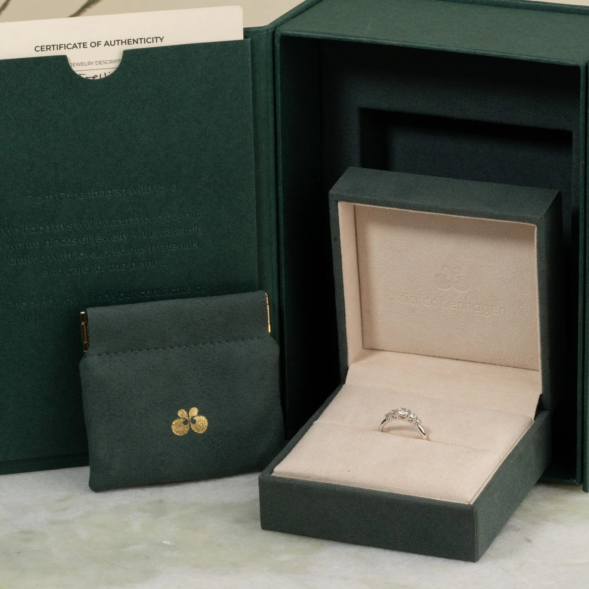 FIVE-STONE TRELLIS LAB-DIAMOND RING - 0.5ct - WG - Image 12