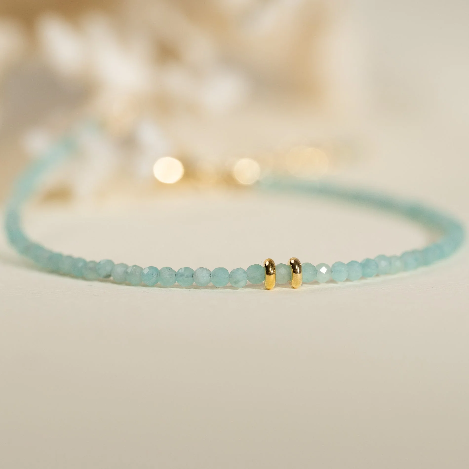 ELIANA BLUE AMAZONITE GOLDEN BRACELET - Image 3
