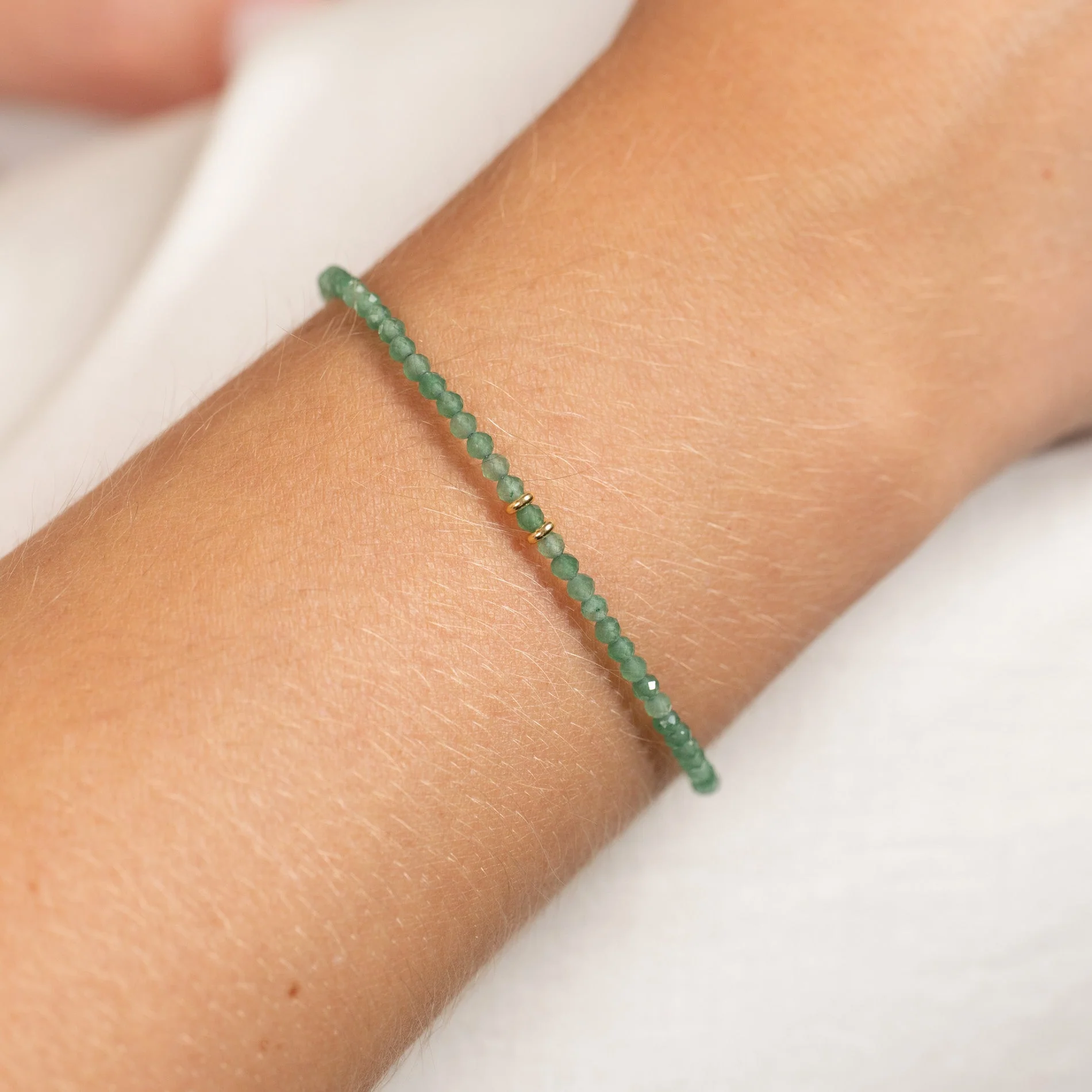 ELIANA GREEN AVENTURINE GOLDEN BRACELET - Image 2