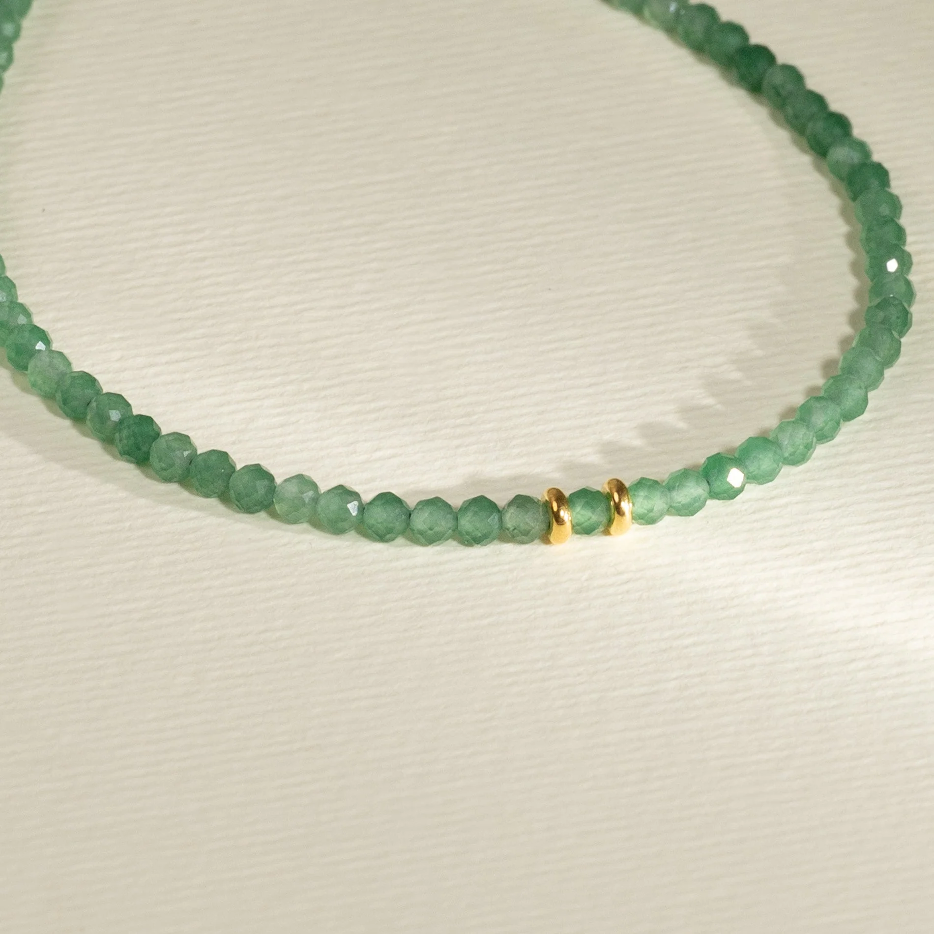 ELIANA GREEN AVENTURINE GOLDEN BRACELET - Image 3