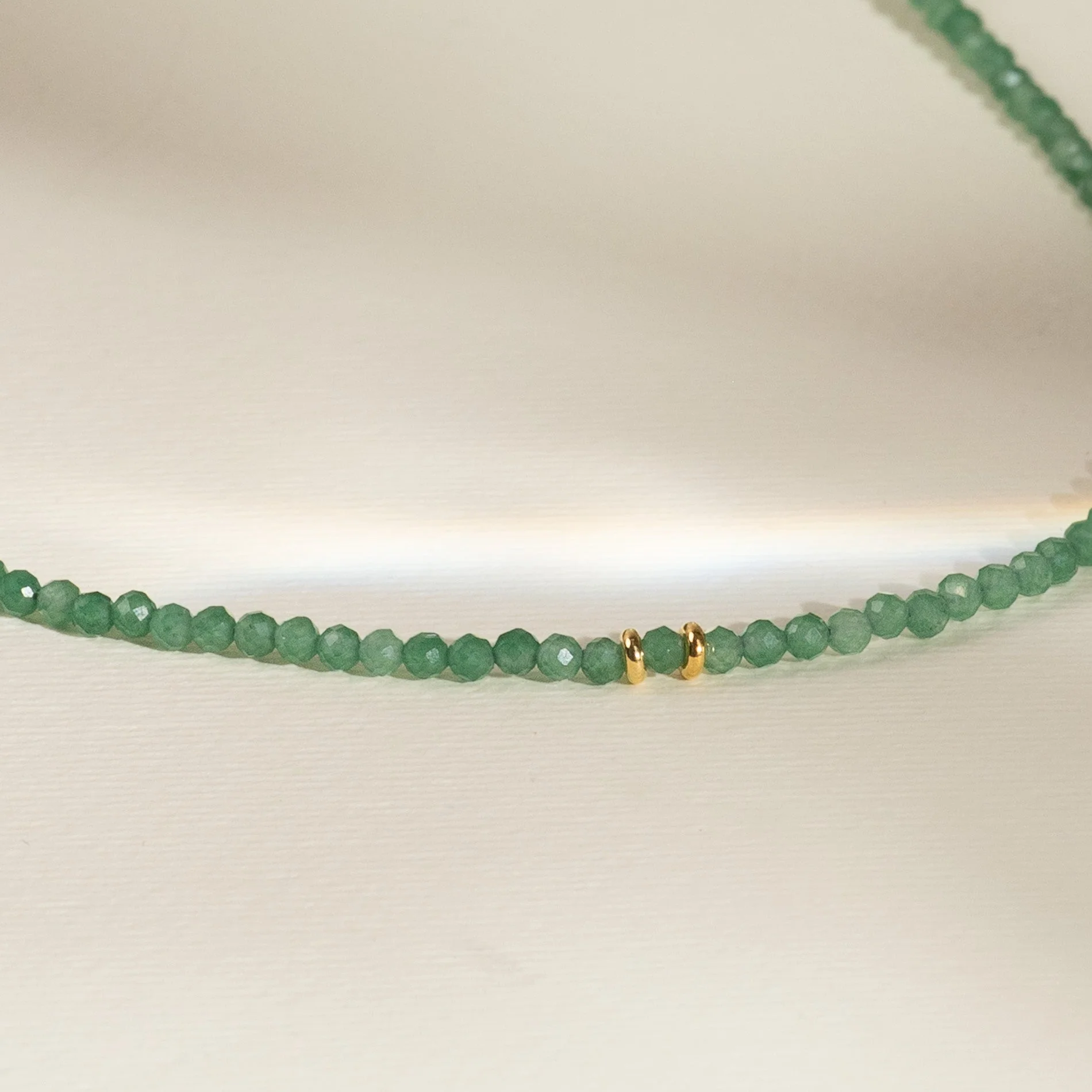 ELIANA GREEN AVENTURINE GOLDEN NECKLACE - Image 3