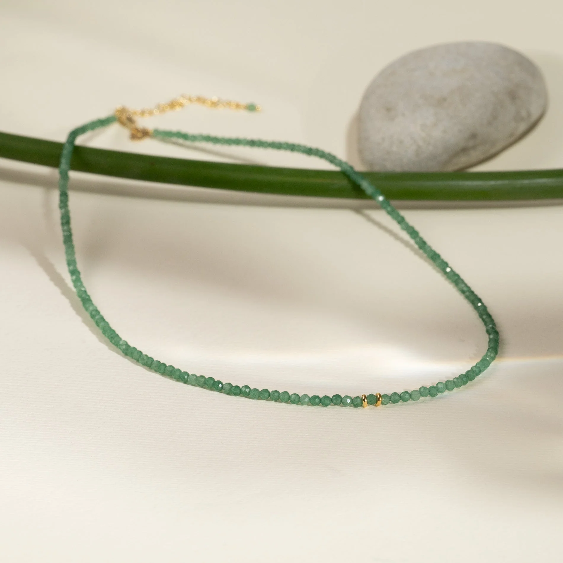 ELIANA GREEN AVENTURINE GOLDEN NECKLACE - Image 5