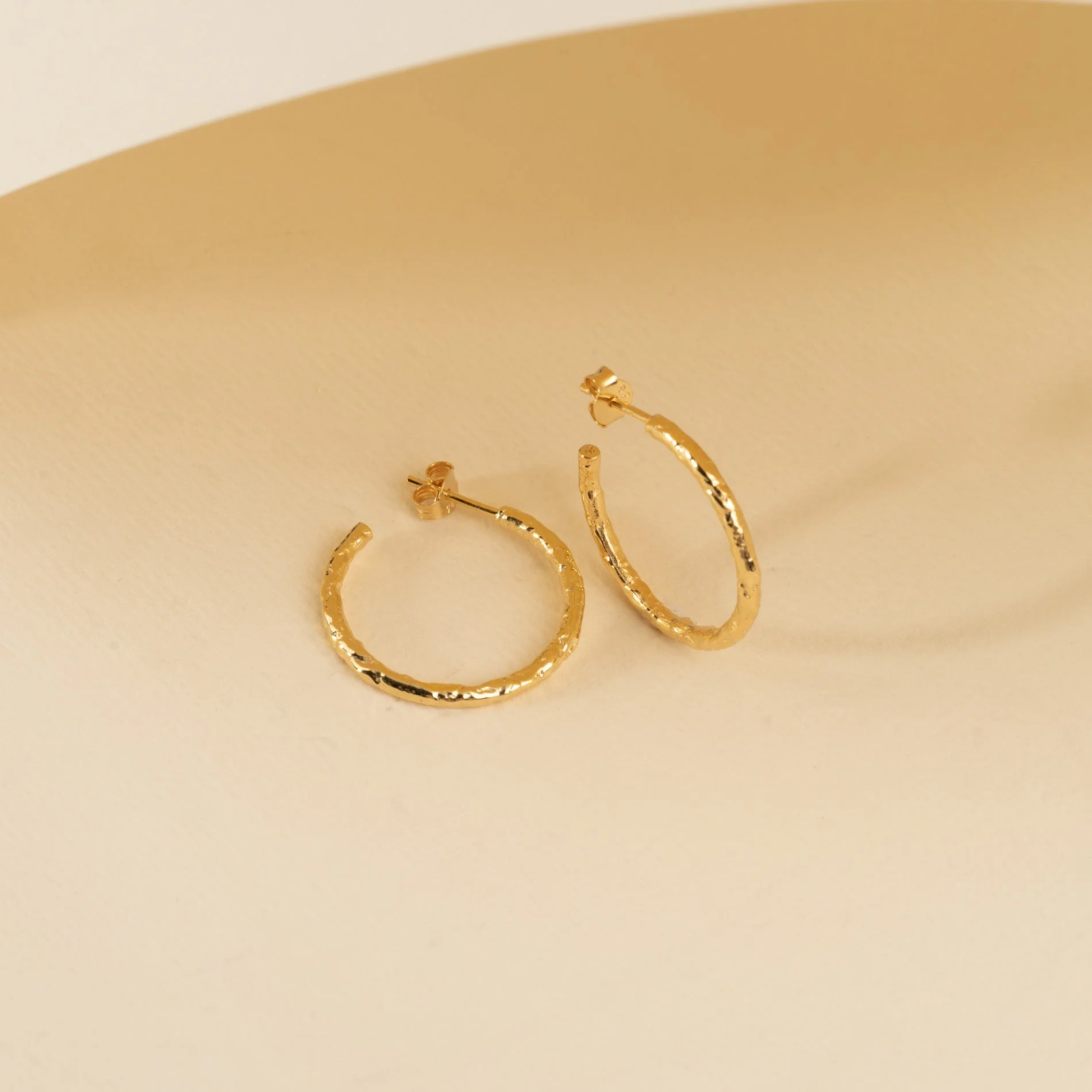 ELMA LARGE GOLDEN CREOL EARRING - Image 5