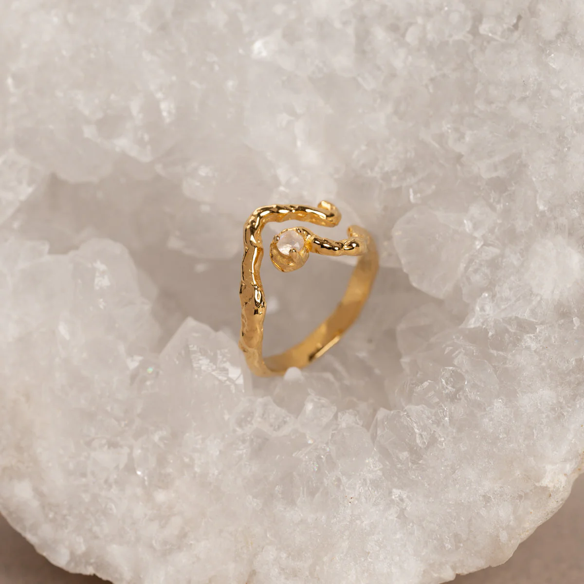 EMILIA MOONSTONE GOLDEN RING - Image 5