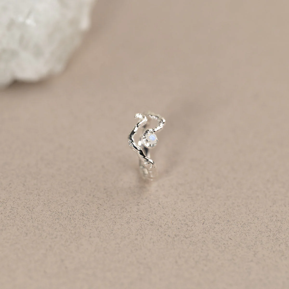 EMILIA MOONSTONE SILVER RING - Image 5