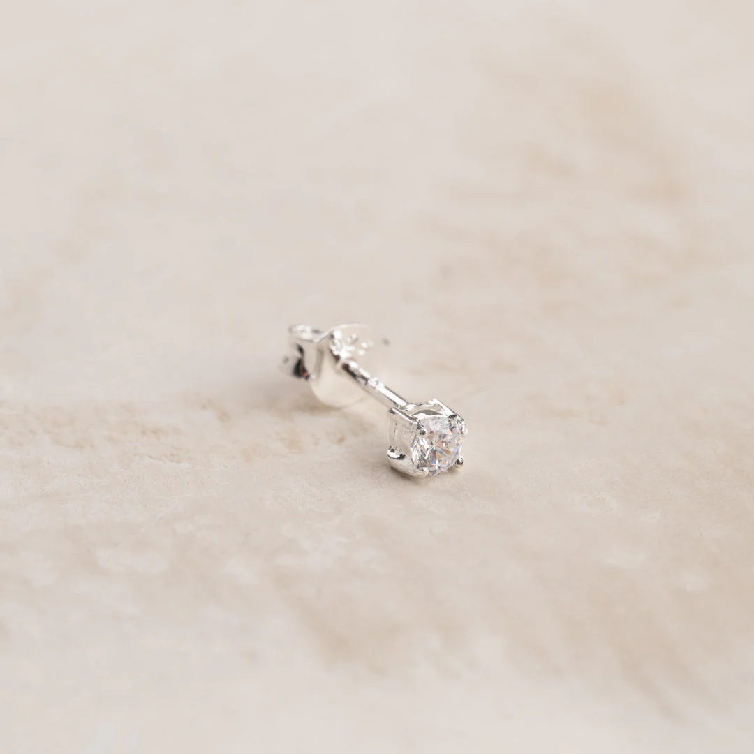 ENA SILVER EARRING - 3mm - Image 8
