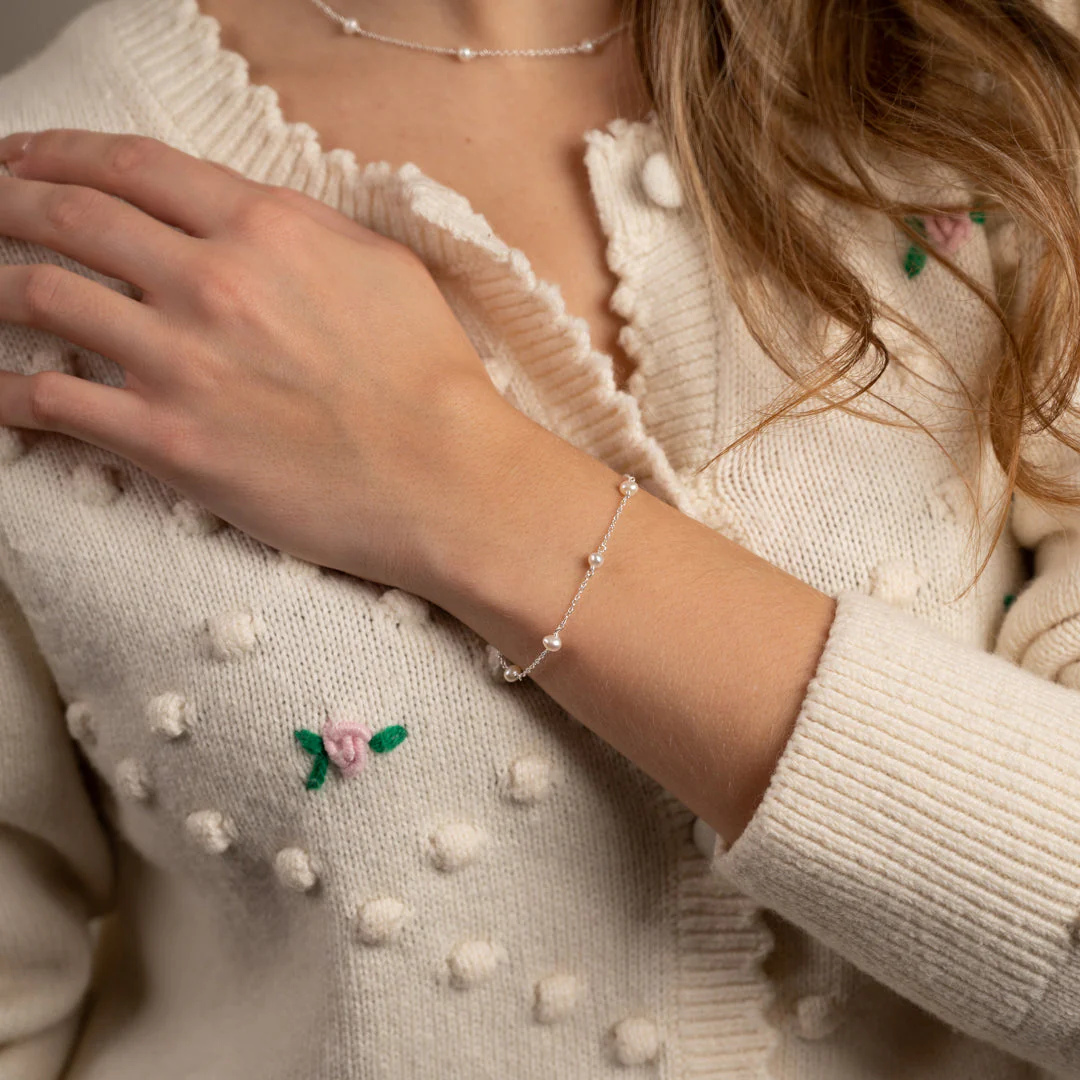 ERICA PEARL SILVER BRACELET - Image 3