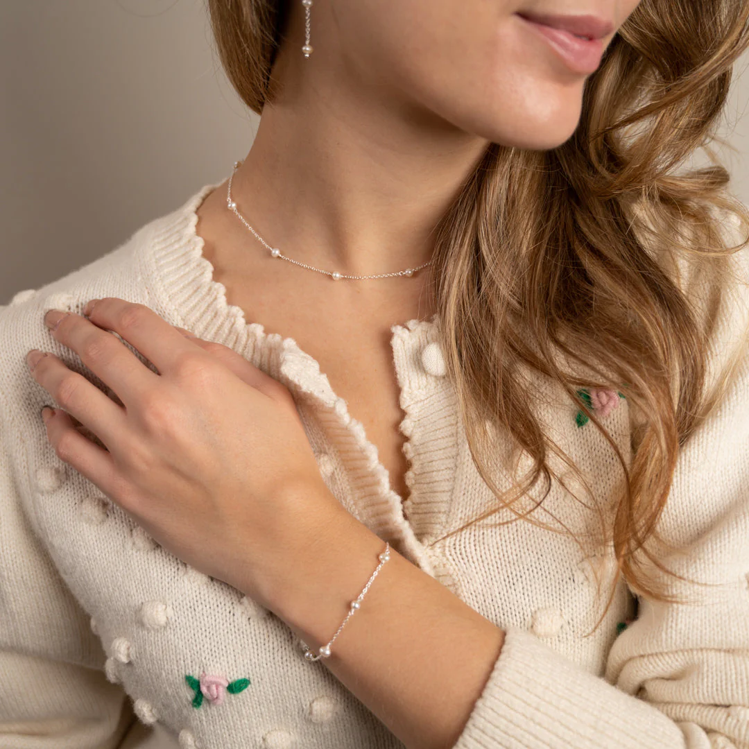 ERICA PEARL SILVER NECKLACE - Image 11