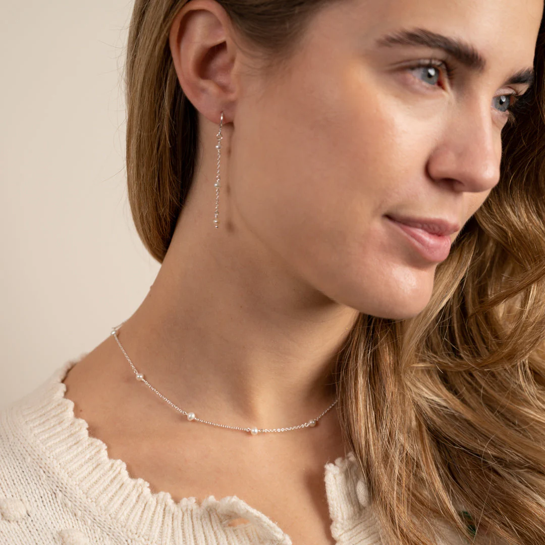 ERICA PEARL SILVER NECKLACE - Image 5