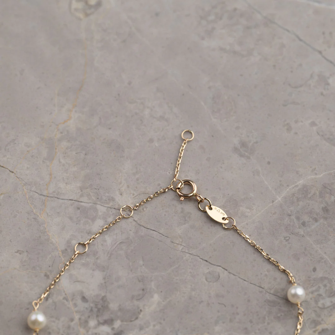 ERICA PEARL SOLID GOLD BRACELET - Image 6