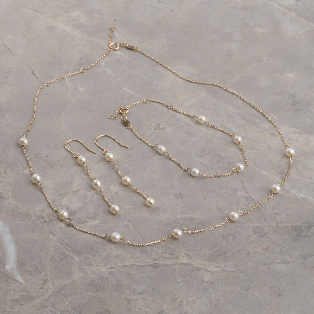 ERICA PEARL SOLID GOLD EARRING - Image 8