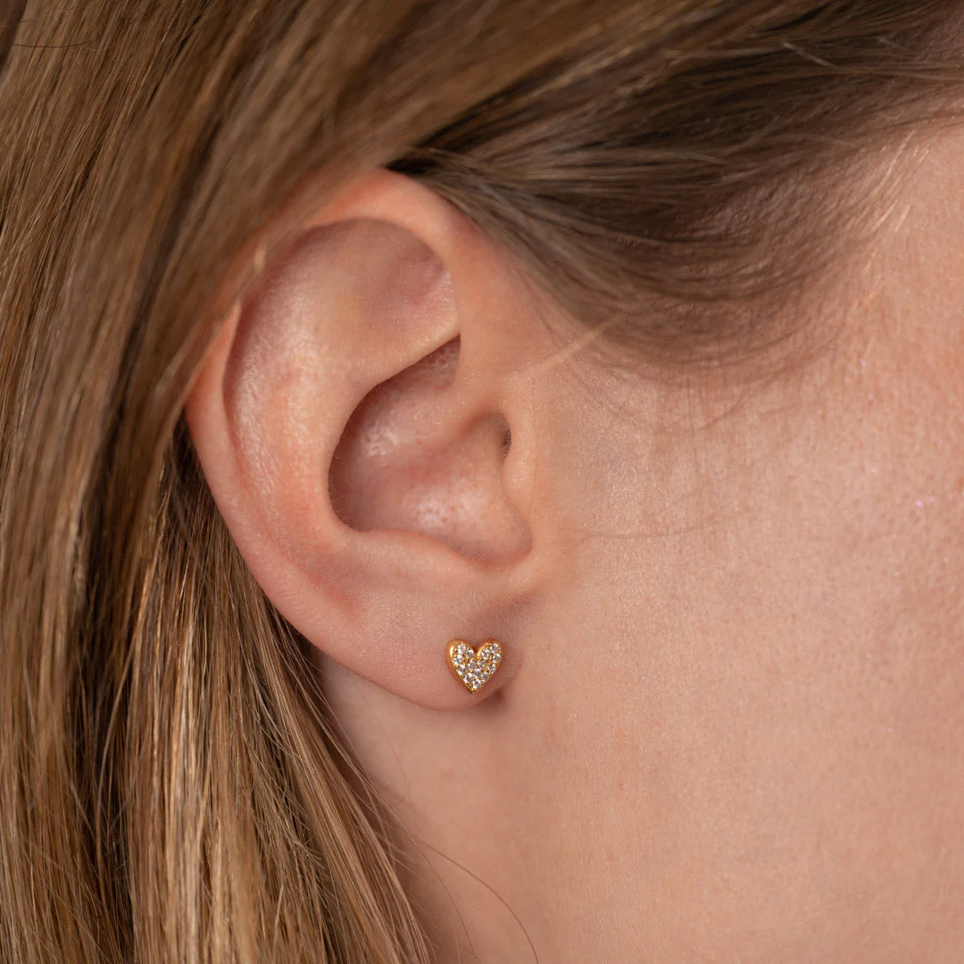 ESME CRYSTAL GOLDEN STUD EARRING - Image 4