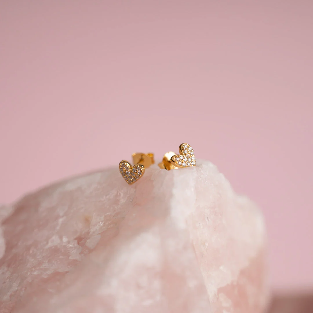 ESME CRYSTAL GOLDEN STUD EARRING - Image 5