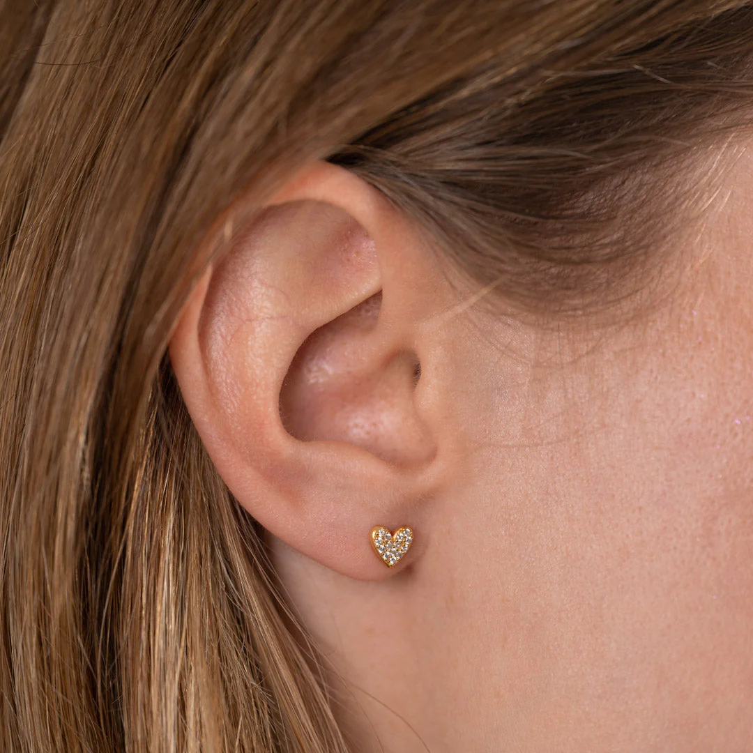 ESME CRYSTAL GOLDEN STUD EARRING - Image 6