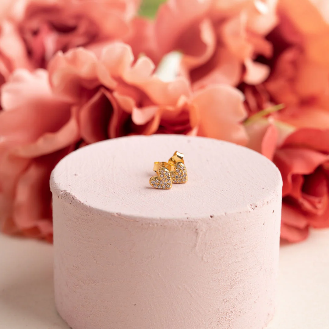 ESME CRYSTAL GOLDEN STUD EARRING - Image 7