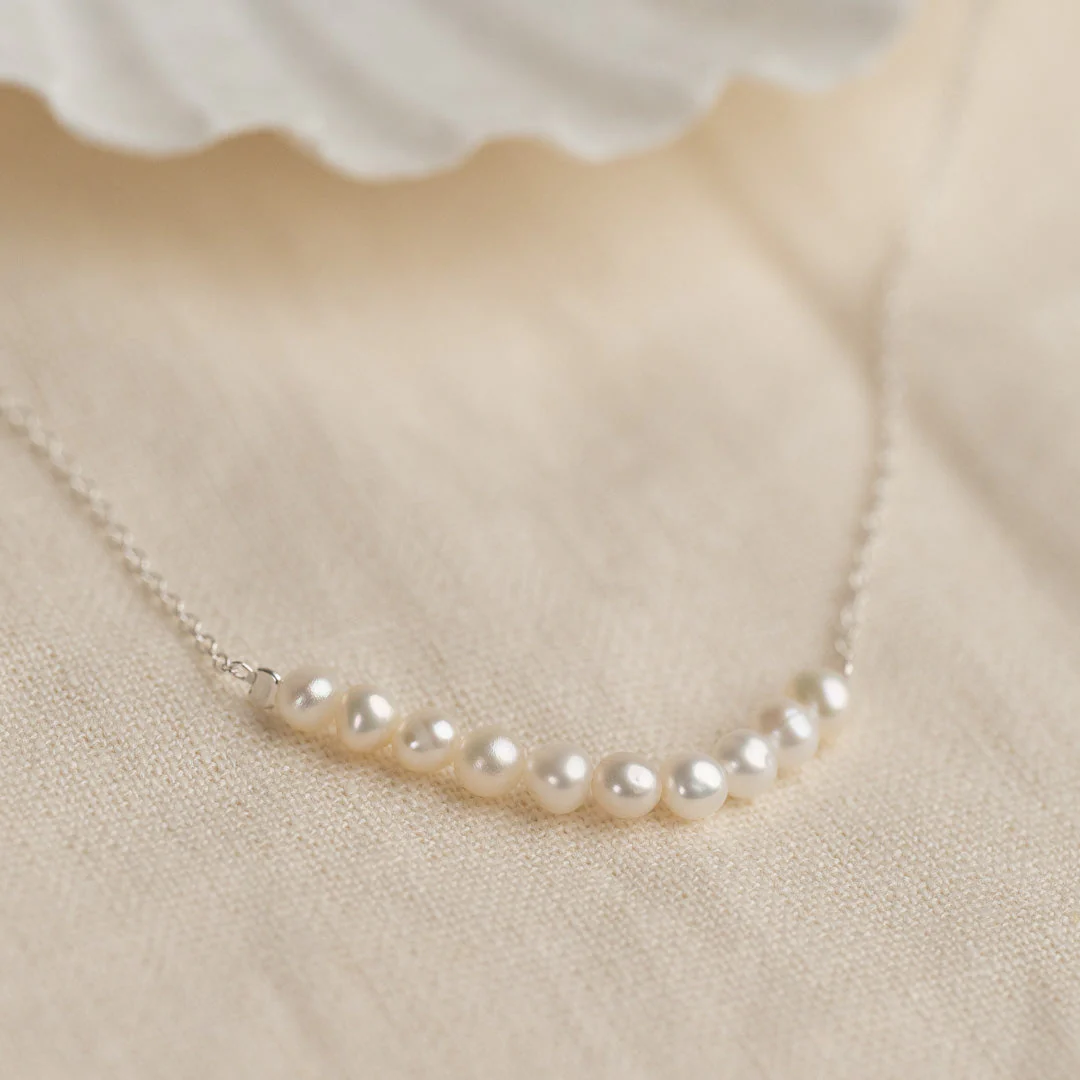 EVELYN PEARL SILVER NECKLACE - Image 3
