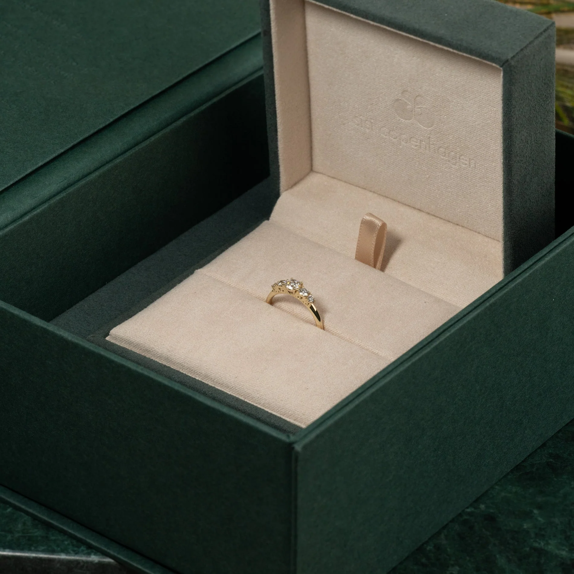 FIVE-STONE TRELLIS LAB-DIAMOND RING - 0.5ct - YG - Image 14