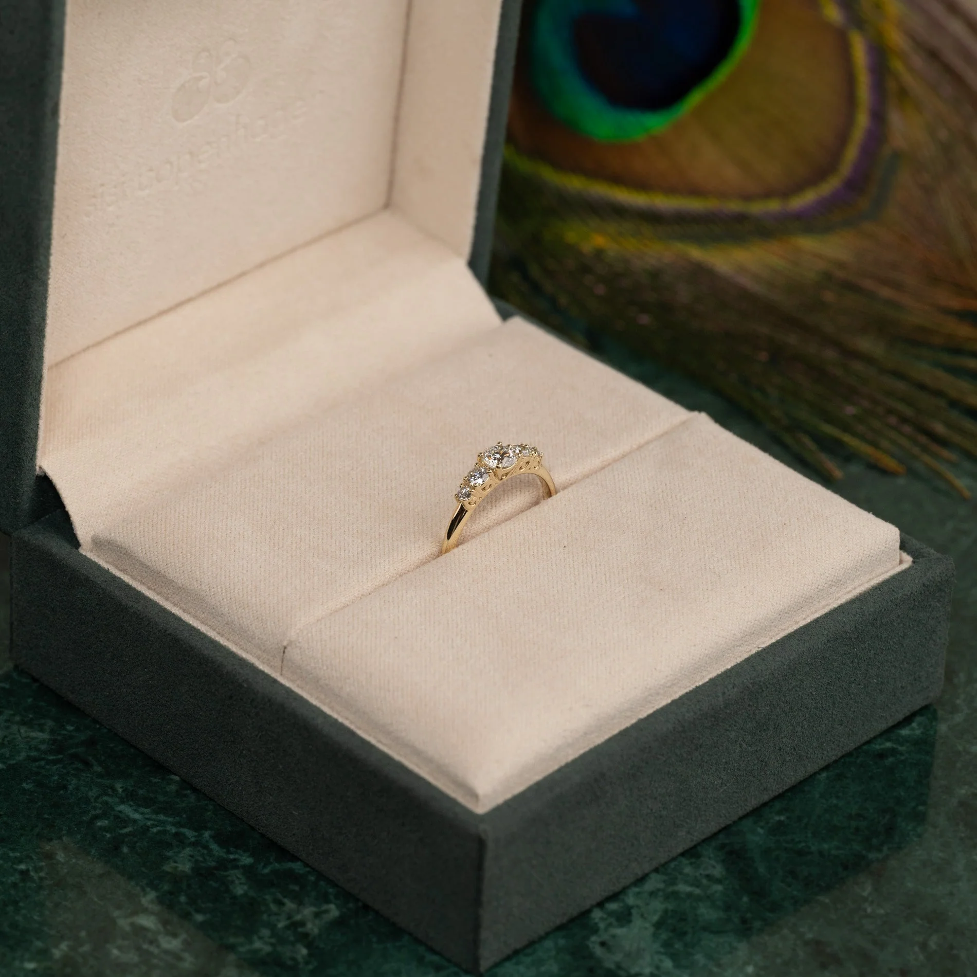 FIVE-STONE TRELLIS LAB-DIAMOND RING - 0.5ct - YG - Image 8