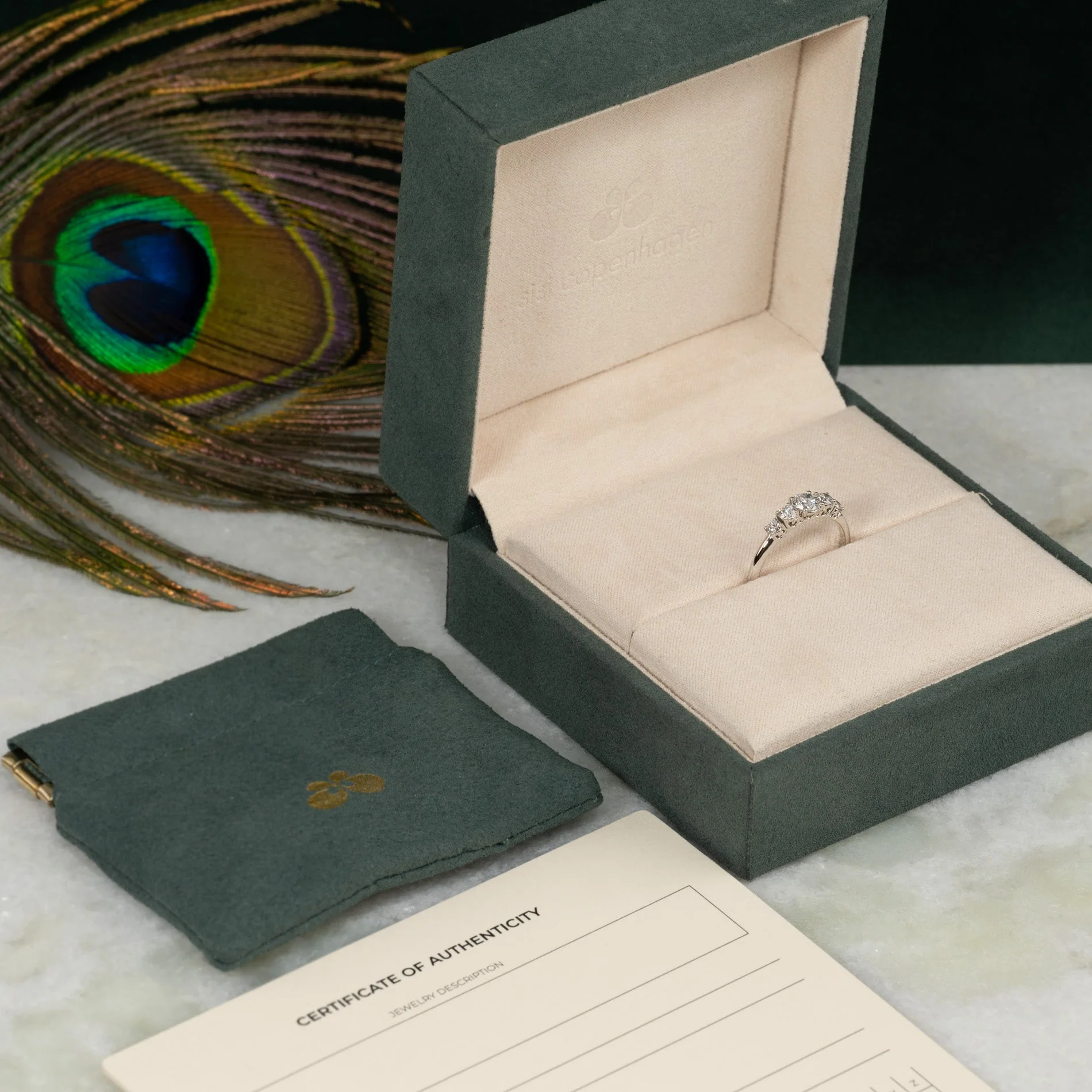FIVE-STONE TRELLIS LAB-DIAMOND RING - 0.7ct - WG - Image 13