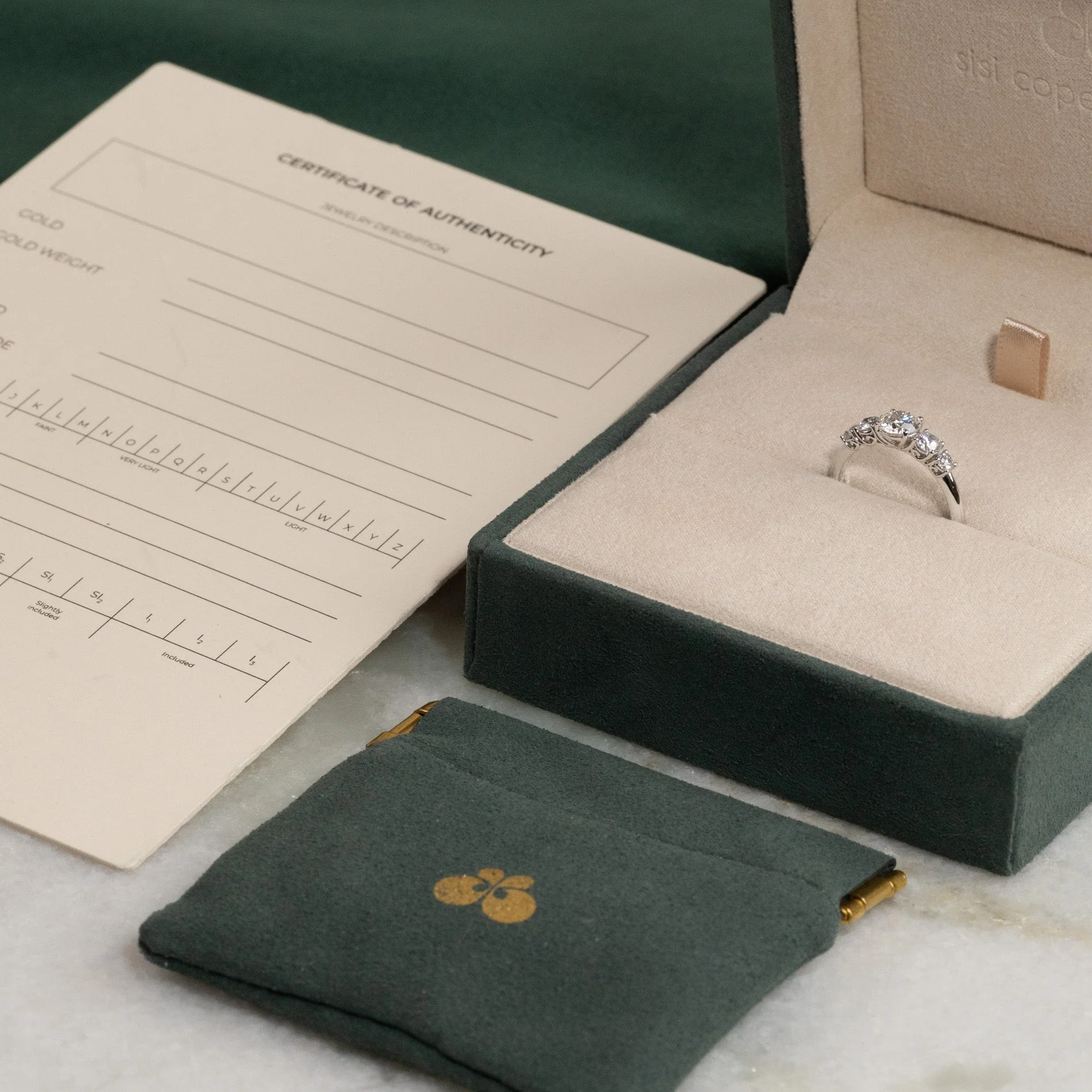 FIVE-STONE TRELLIS LAB-DIAMOND RING - 1.0ct - WG - Image 6