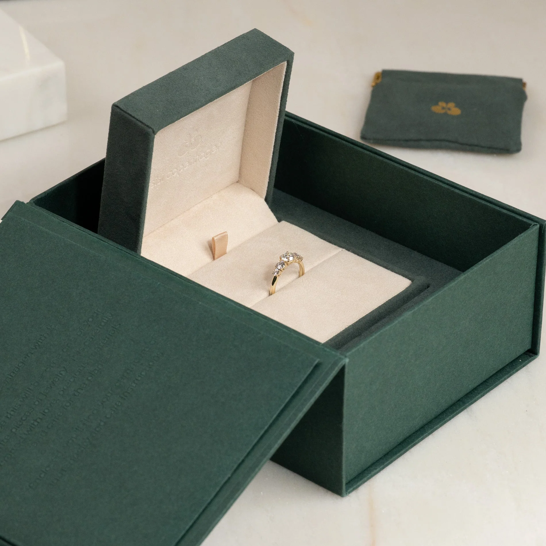 FIVE-STONE TRELLIS LAB-DIAMOND RING - 1.0ct - YG - Image 10