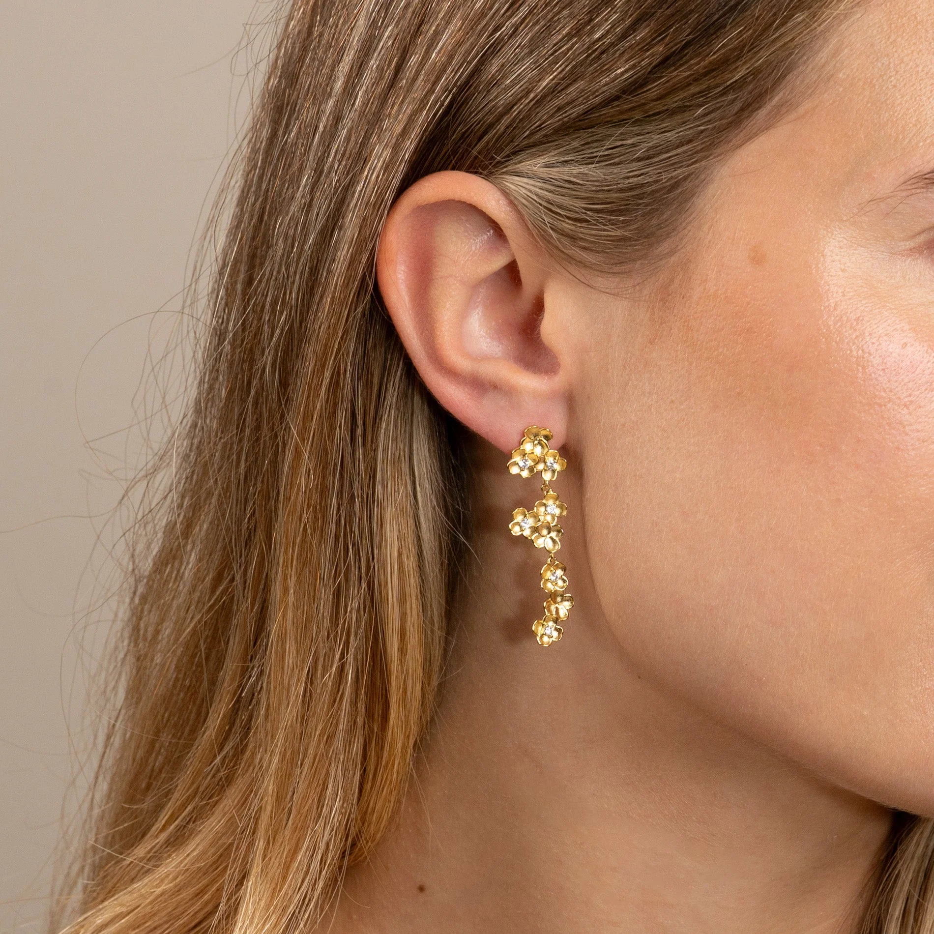 FLORA CRYSTAL GOLDEN EARRING - Image 4