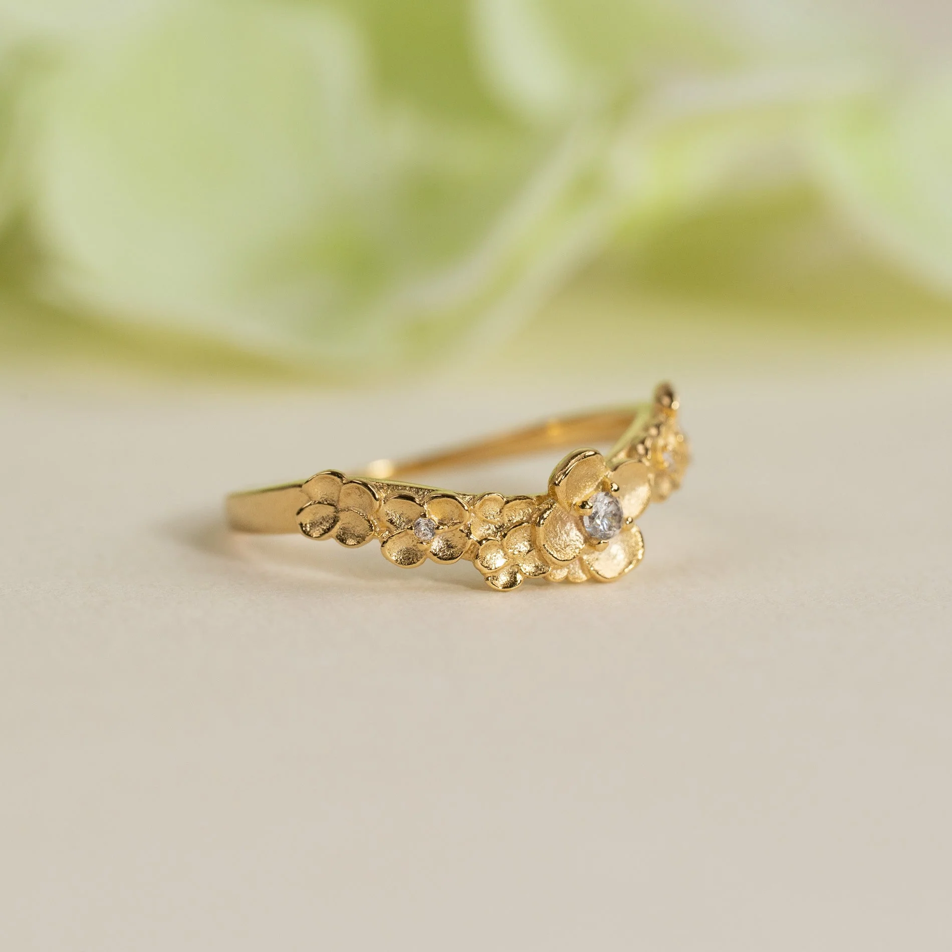 FLORA CRYSTAL GOLDEN RING - Image 5